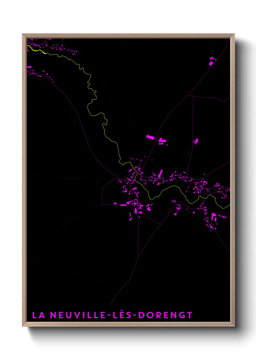 Une affiche de carte sur La Neuville-lès-Dorengt
