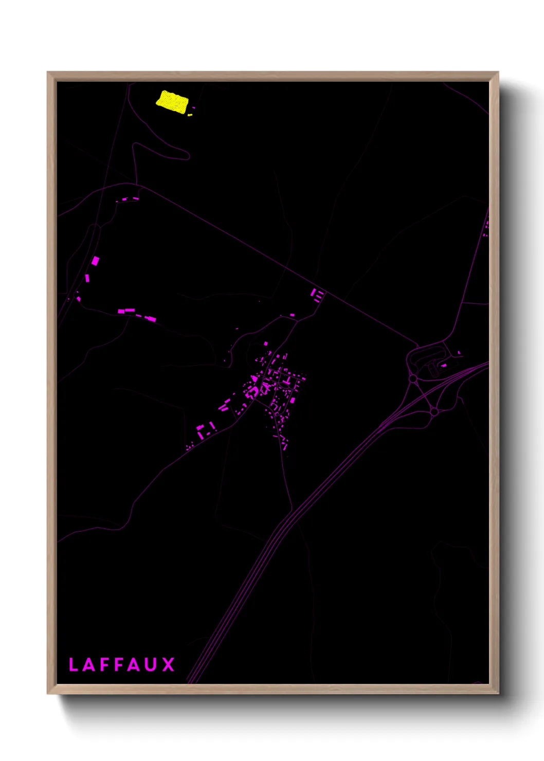 Une affiche de carte sur Laffaux