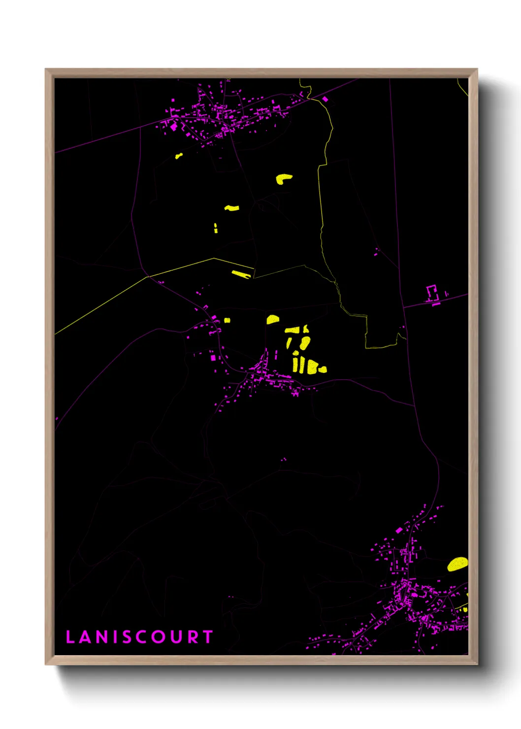 Une affiche de carte sur Laniscourt