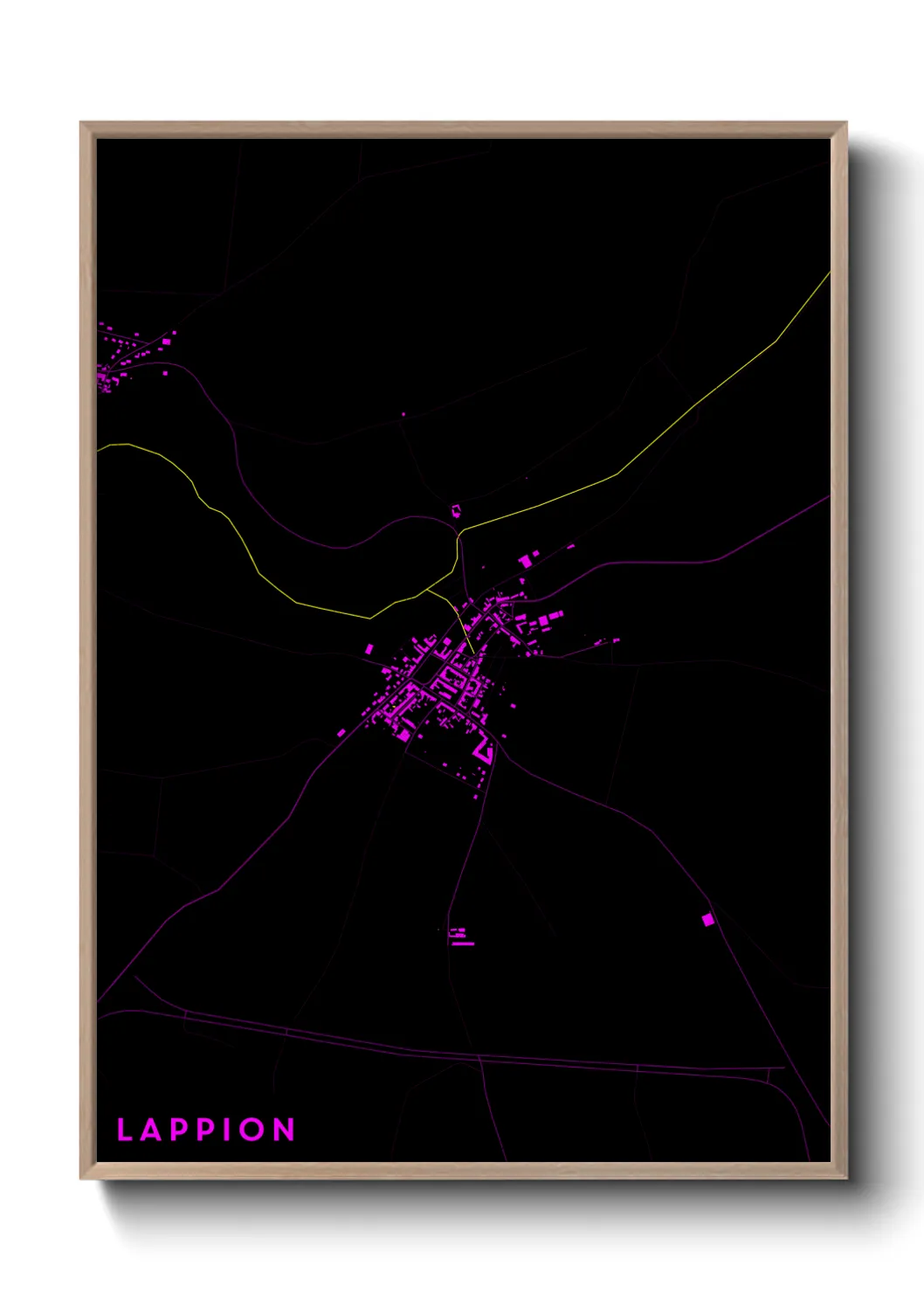 Une affiche de carte sur Lappion