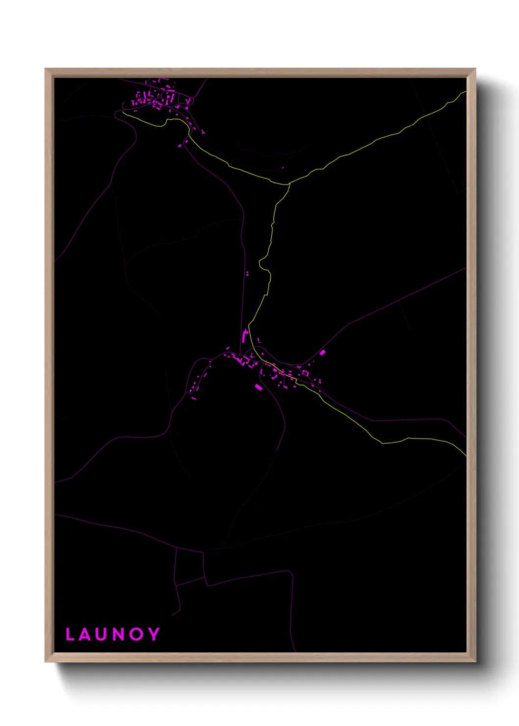 Une affiche de carte sur Launoy