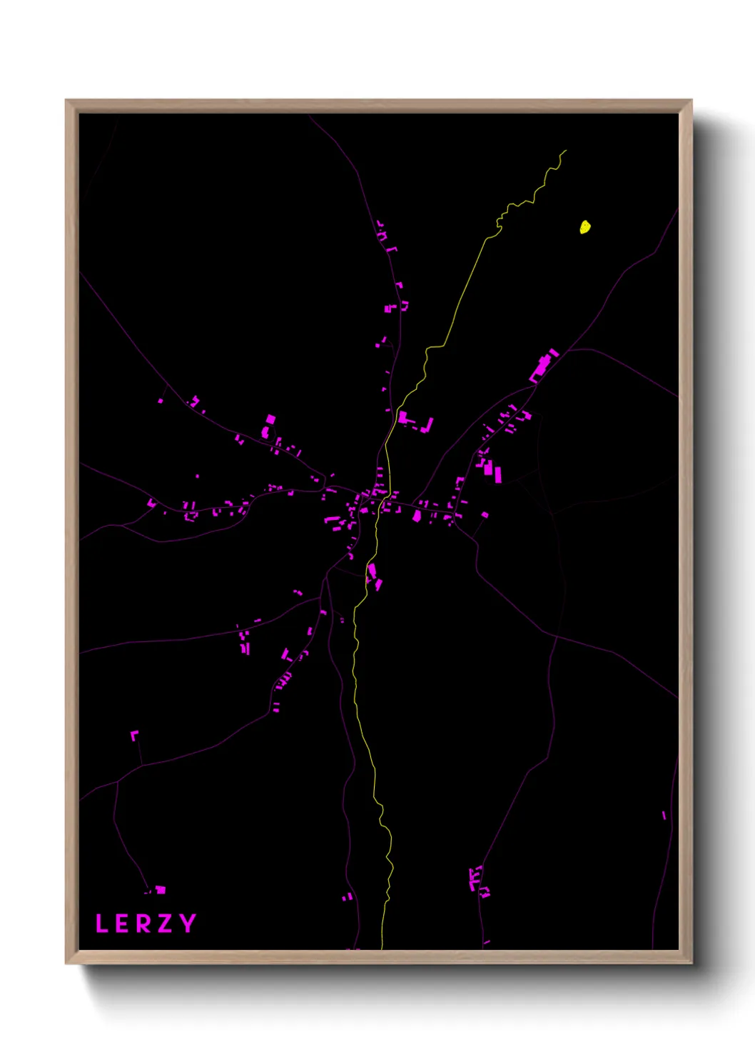 Une affiche de carte sur Lerzy