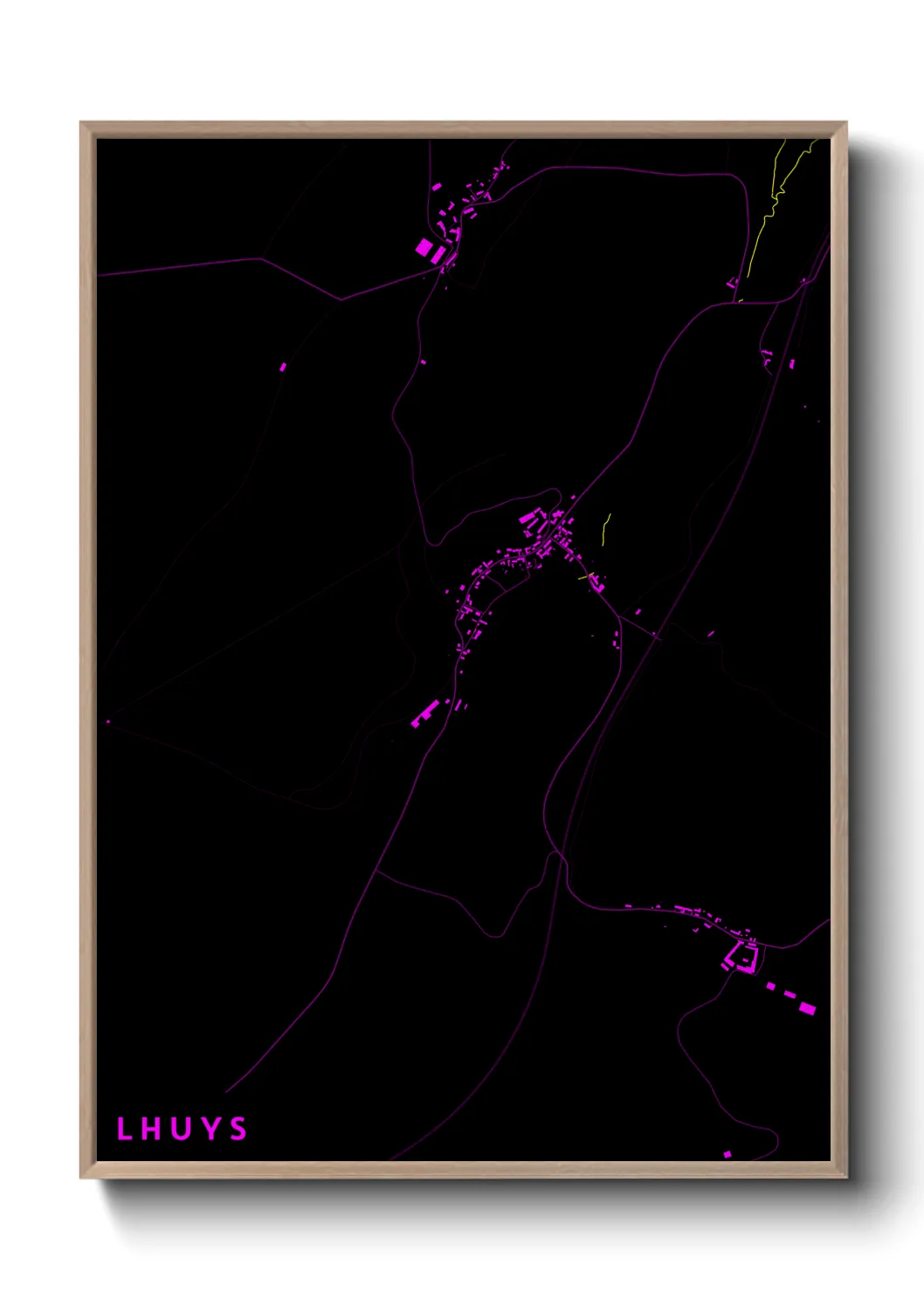 Une affiche de carte sur Lhuys