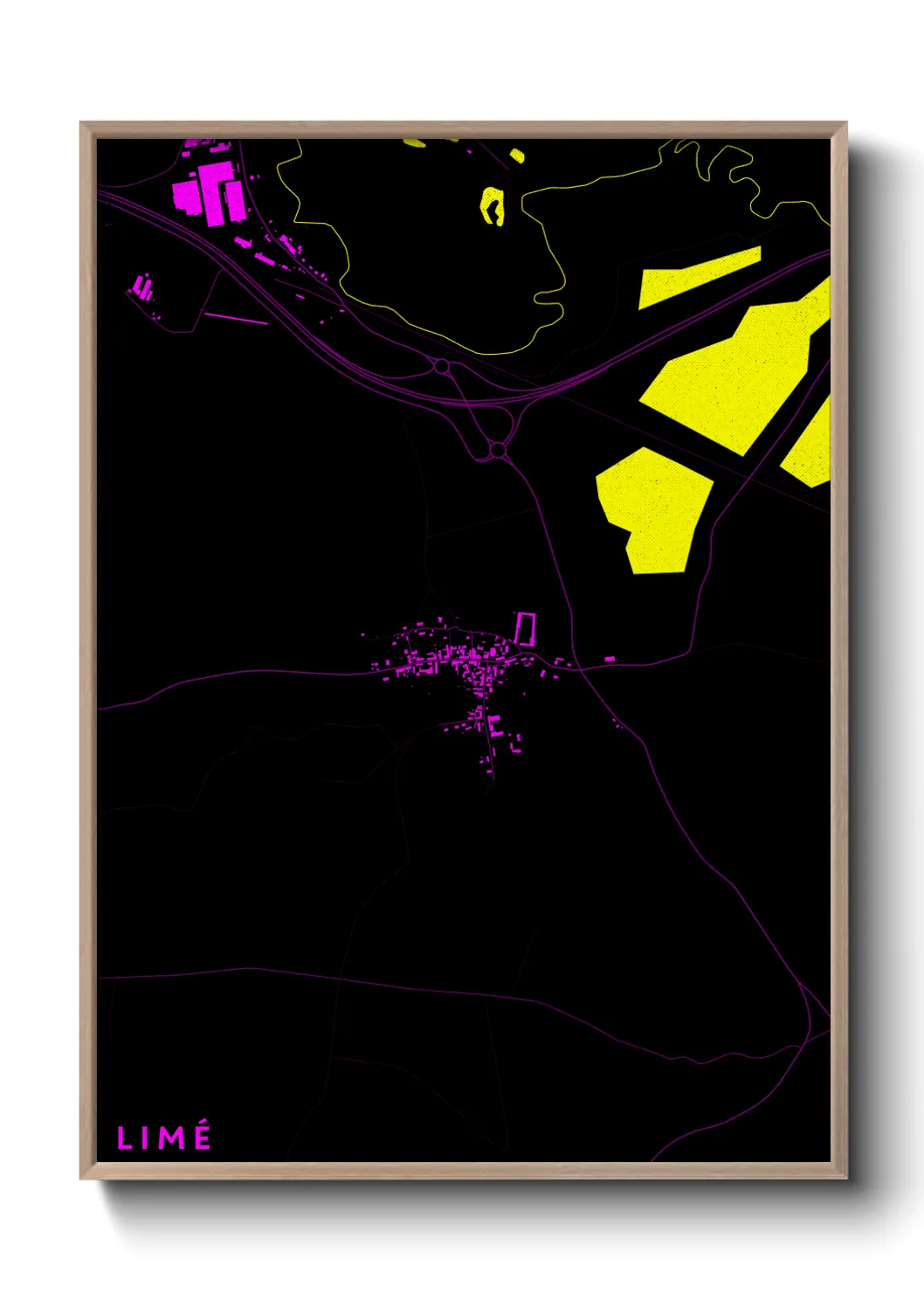 Une affiche de carte sur Limé