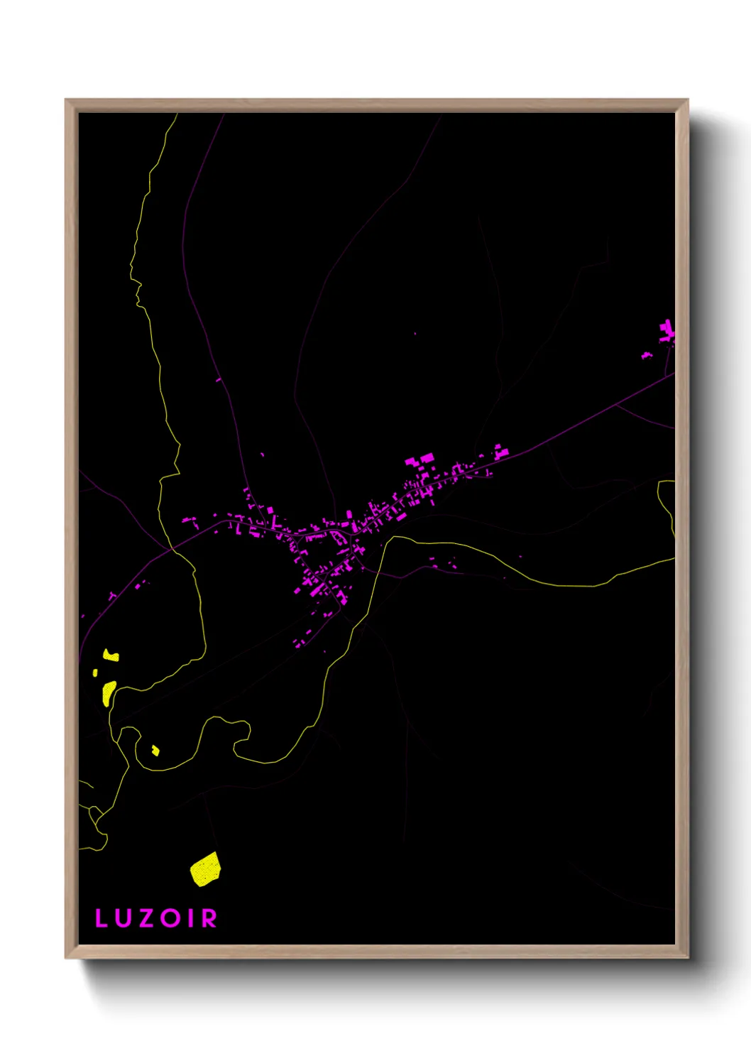 Une affiche de carte sur Luzoir