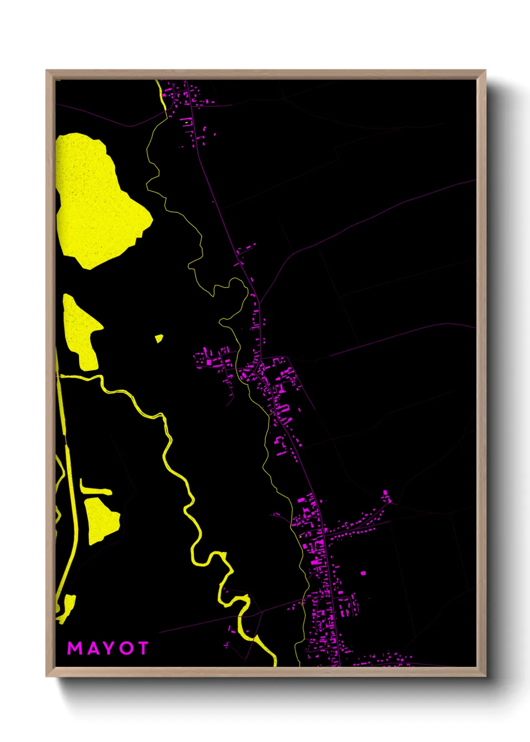 Une affiche de carte sur Mayot