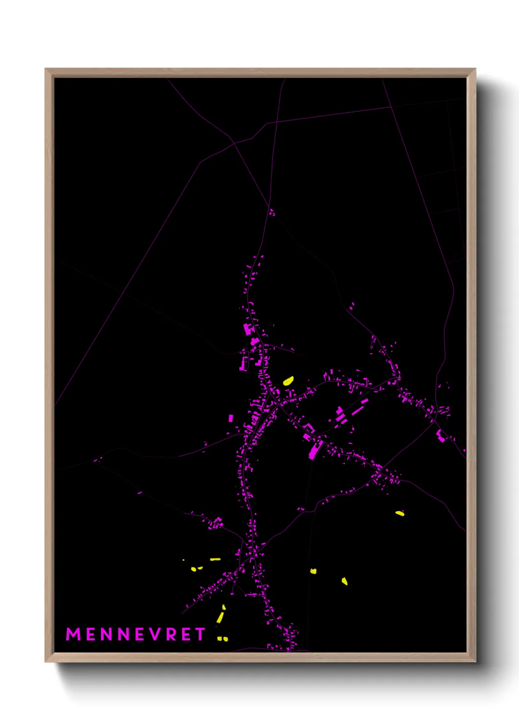 Une affiche de carte sur Mennevret
