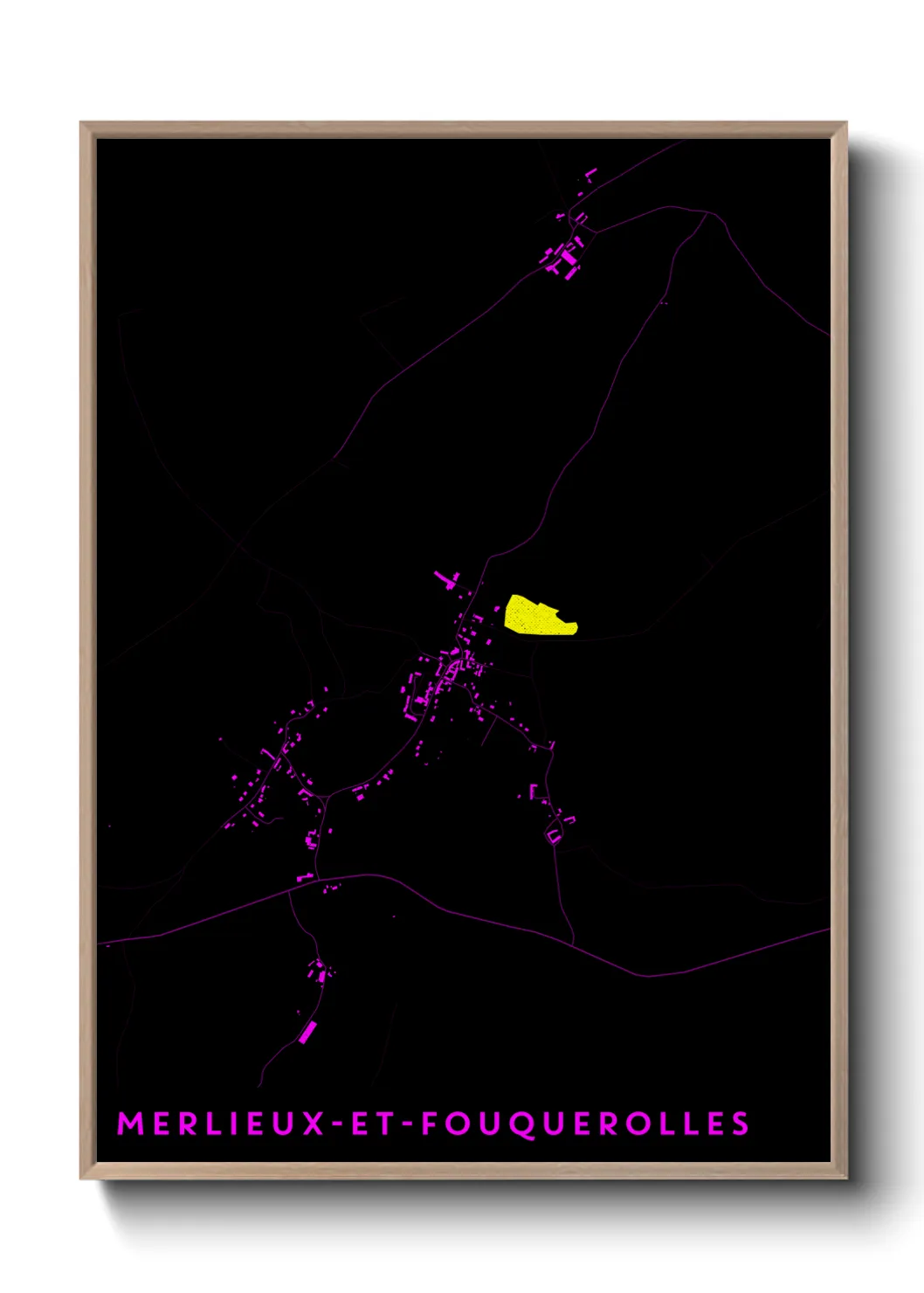Une affiche de carte sur Merlieux-et-Fouquerolles