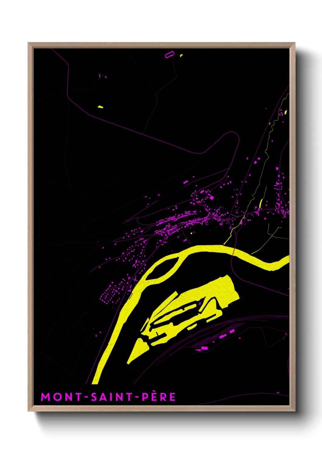 Une affiche de carte sur Mont-Saint-Père