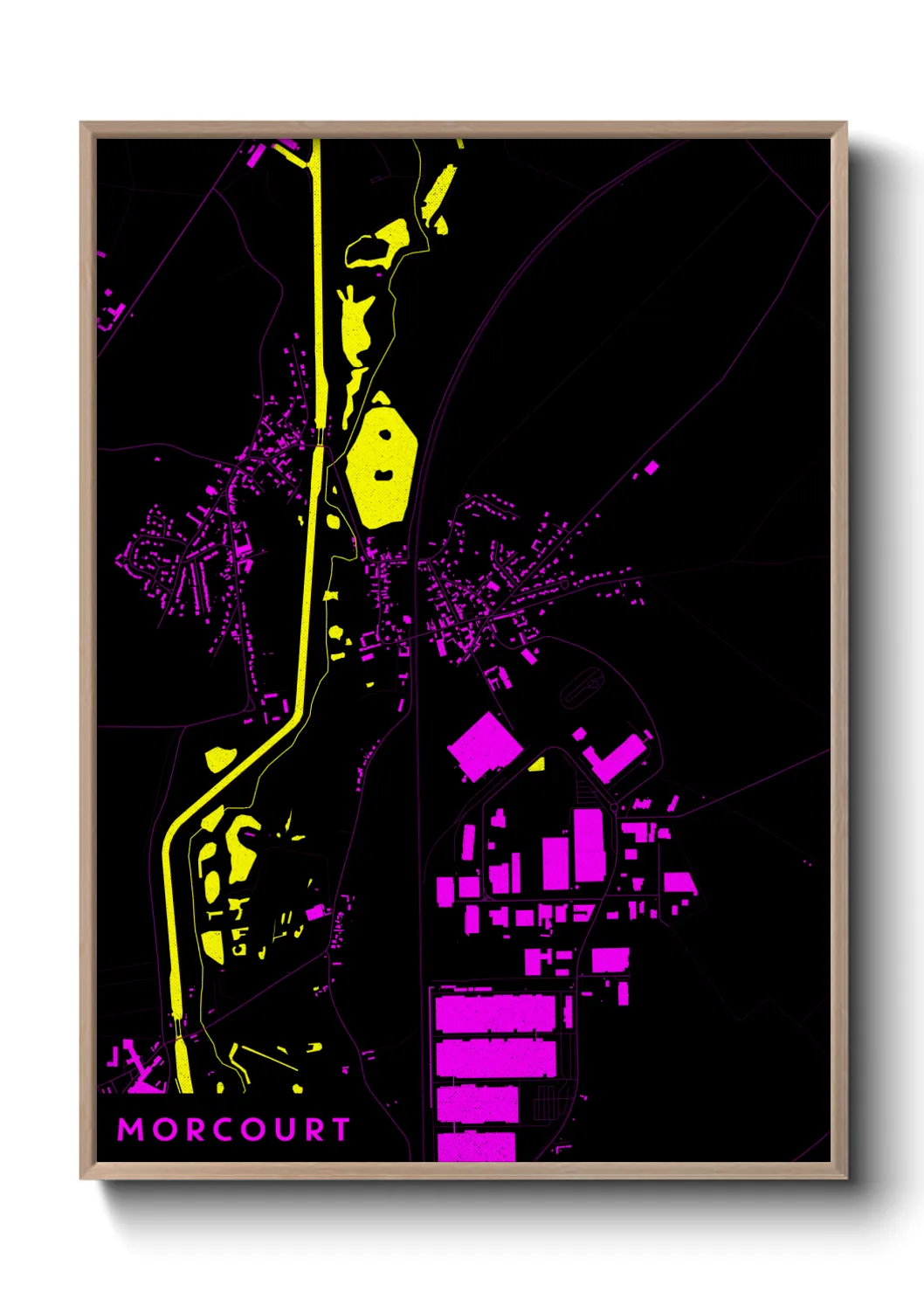 Une affiche de carte sur Morcourt