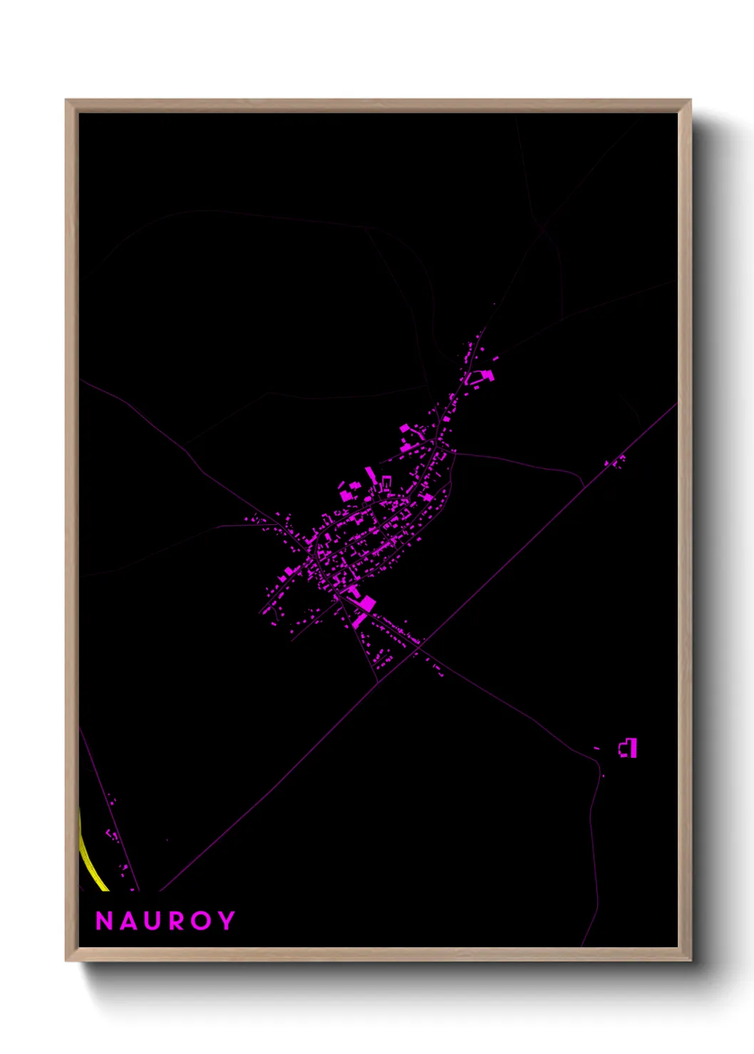 Une affiche de carte sur Nauroy