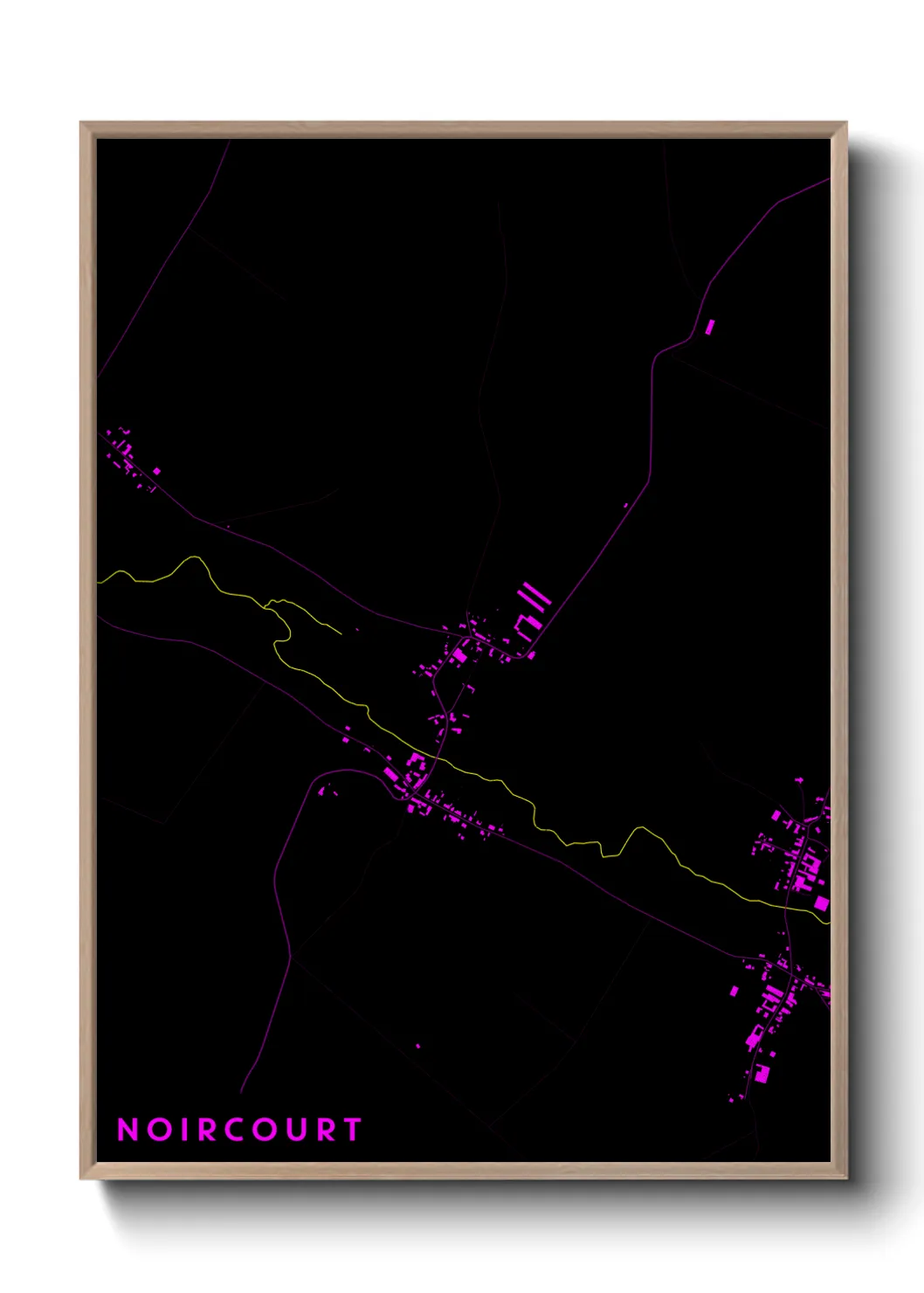 Une affiche de carte sur Noircourt