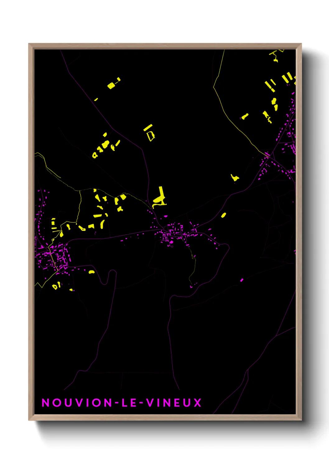 Une affiche de carte sur Nouvion-le-Vineux