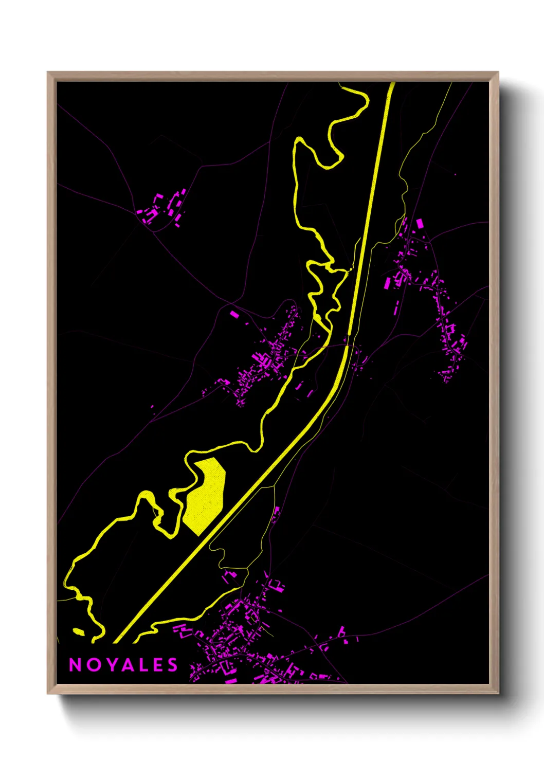Une affiche de carte sur Noyales