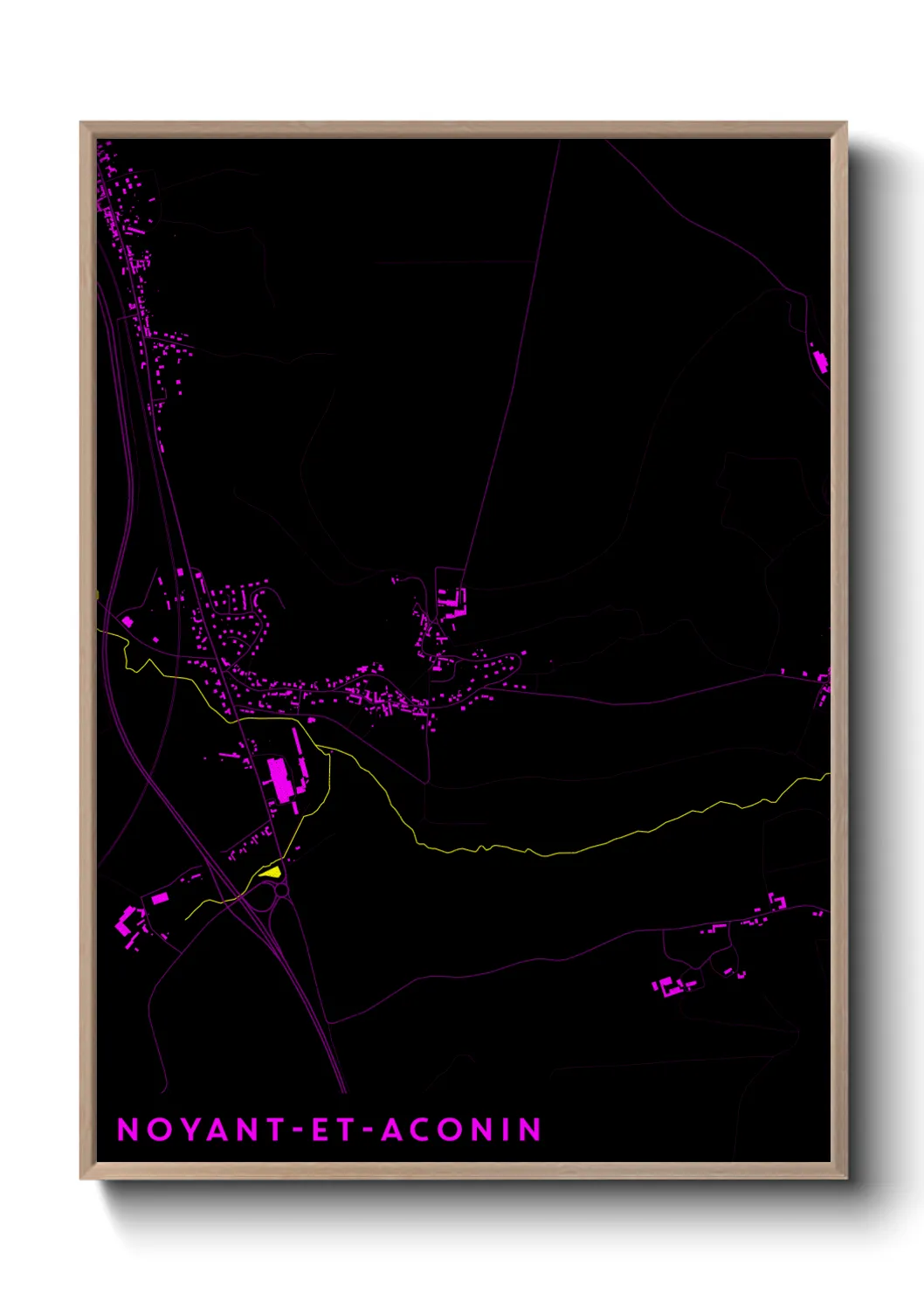 Un poster carteNoyant-et-Aconin
