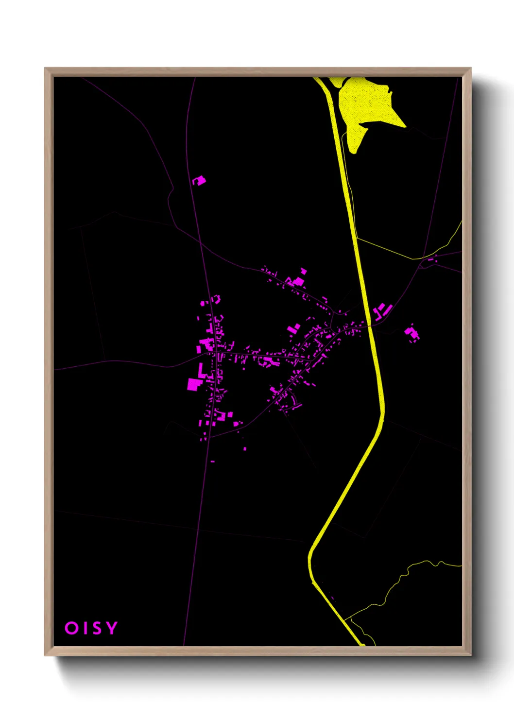 Une affiche de carte sur Oisy