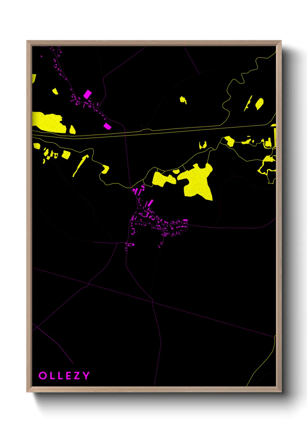 Une affiche de carte sur Ollezy