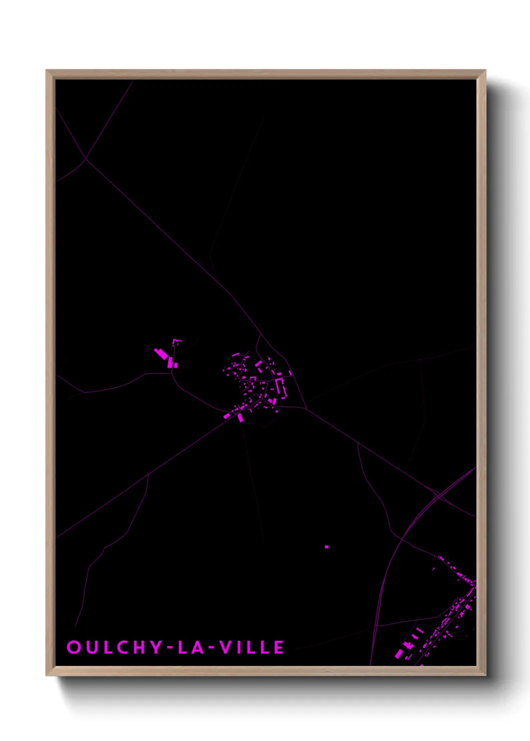 Une affiche de carte sur Oulchy-la-Ville