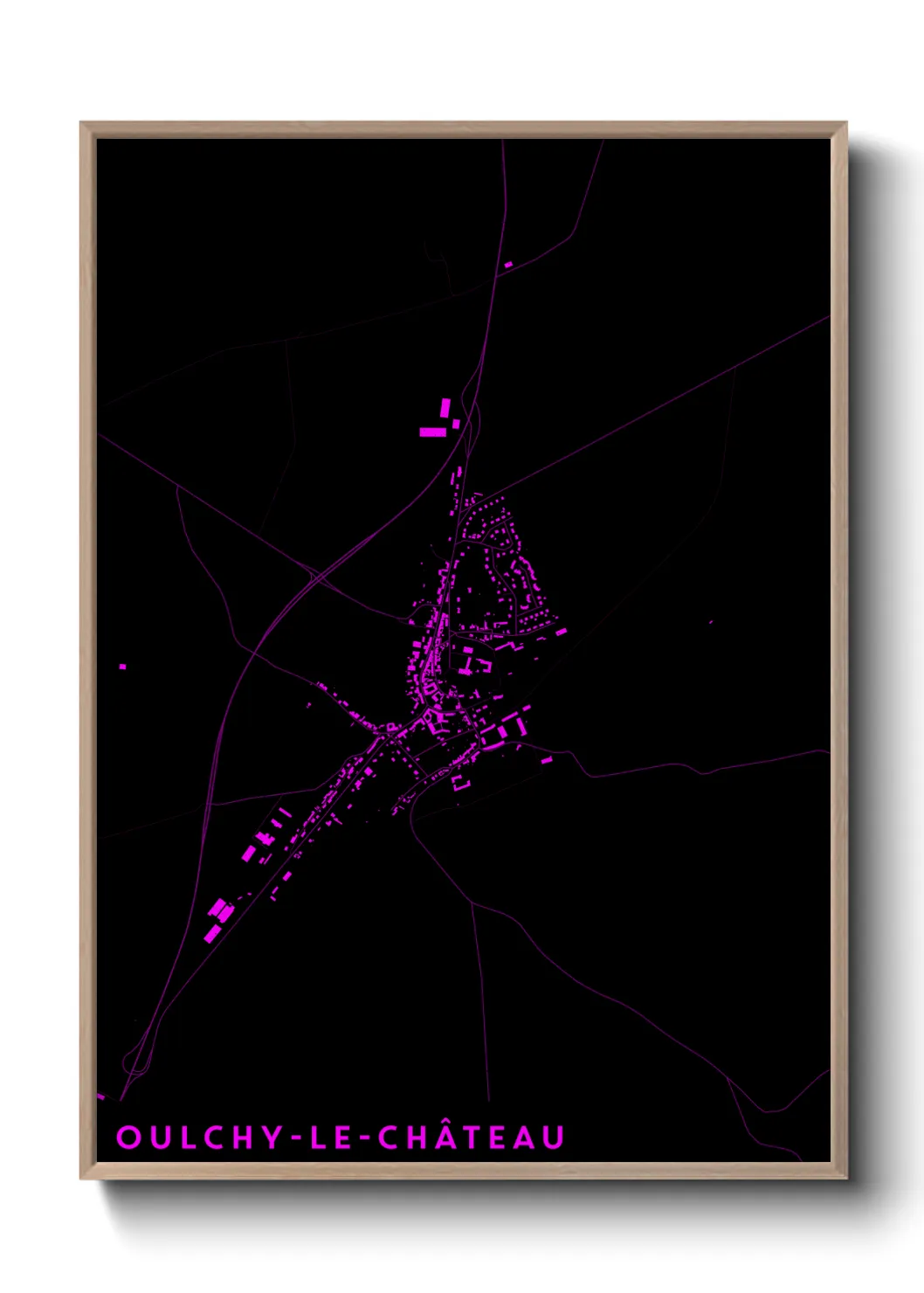 Une affiche de carte sur Oulchy-le-Château