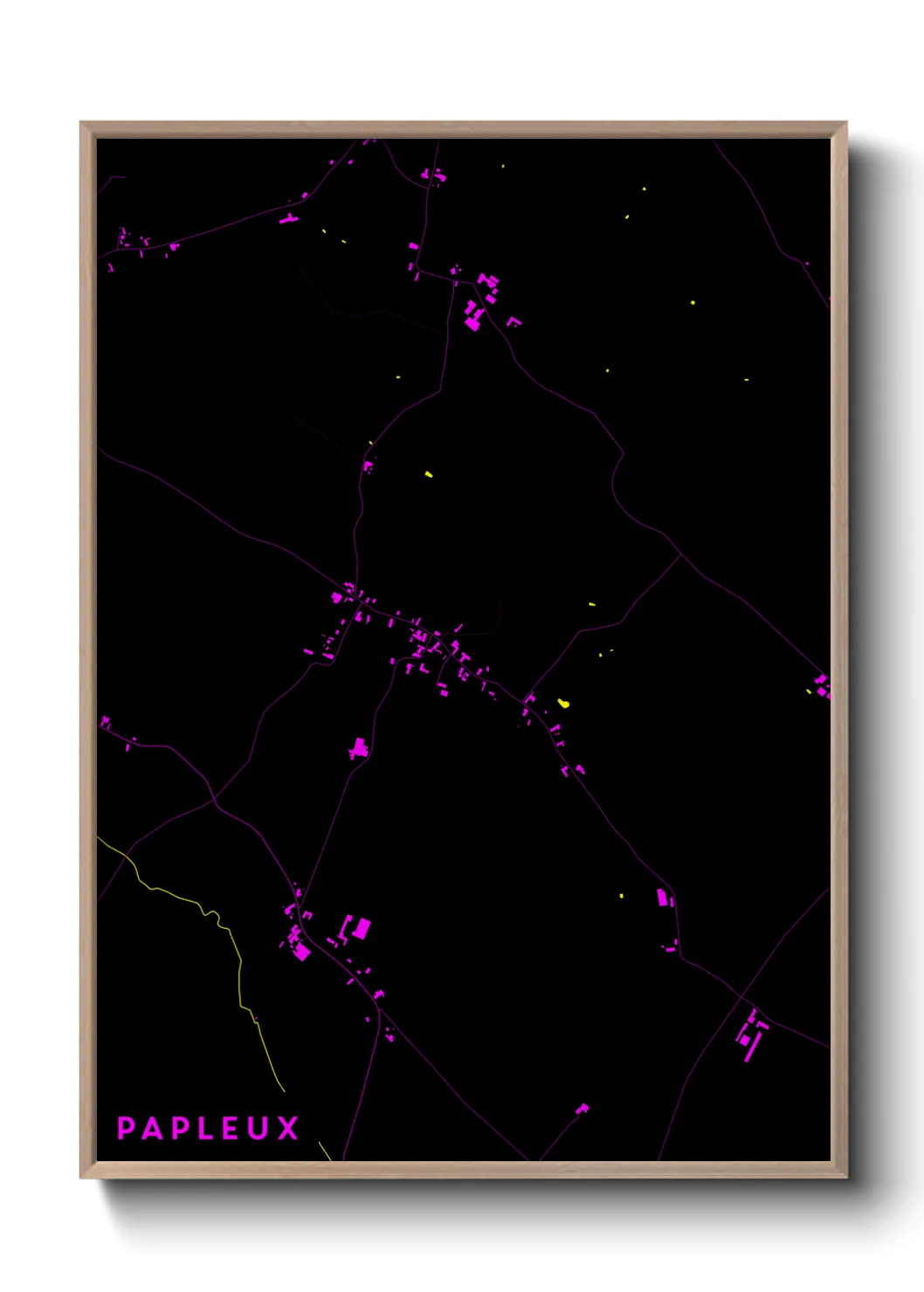 Une affiche de carte sur Papleux