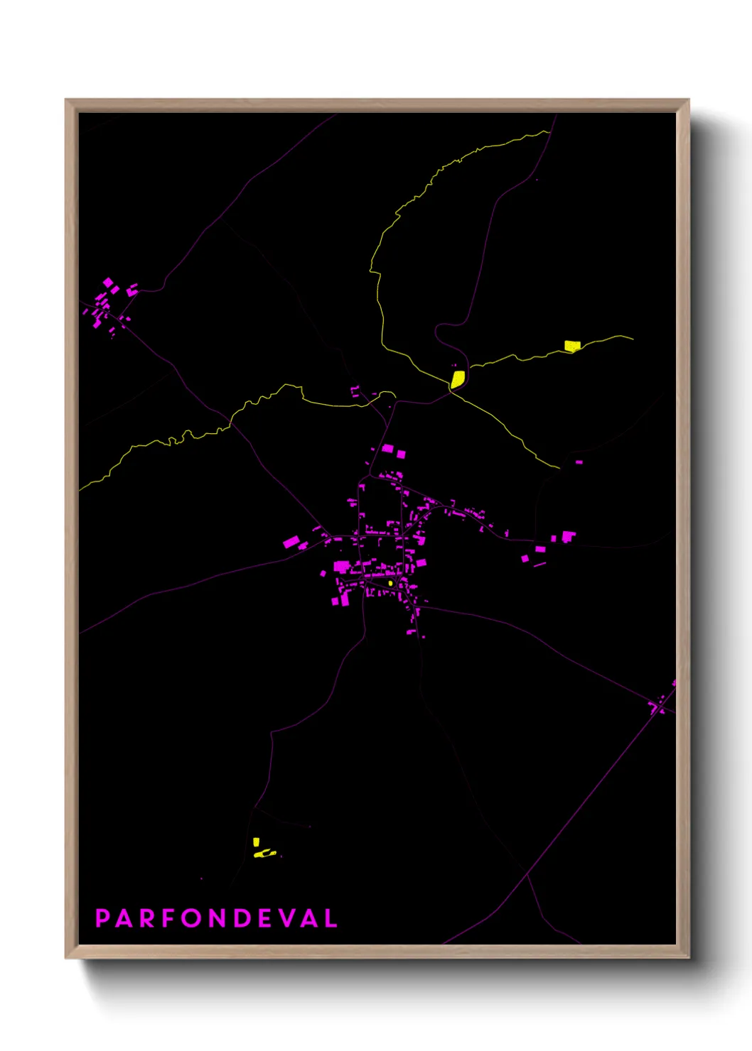 Une affiche de carte sur Parfondeval