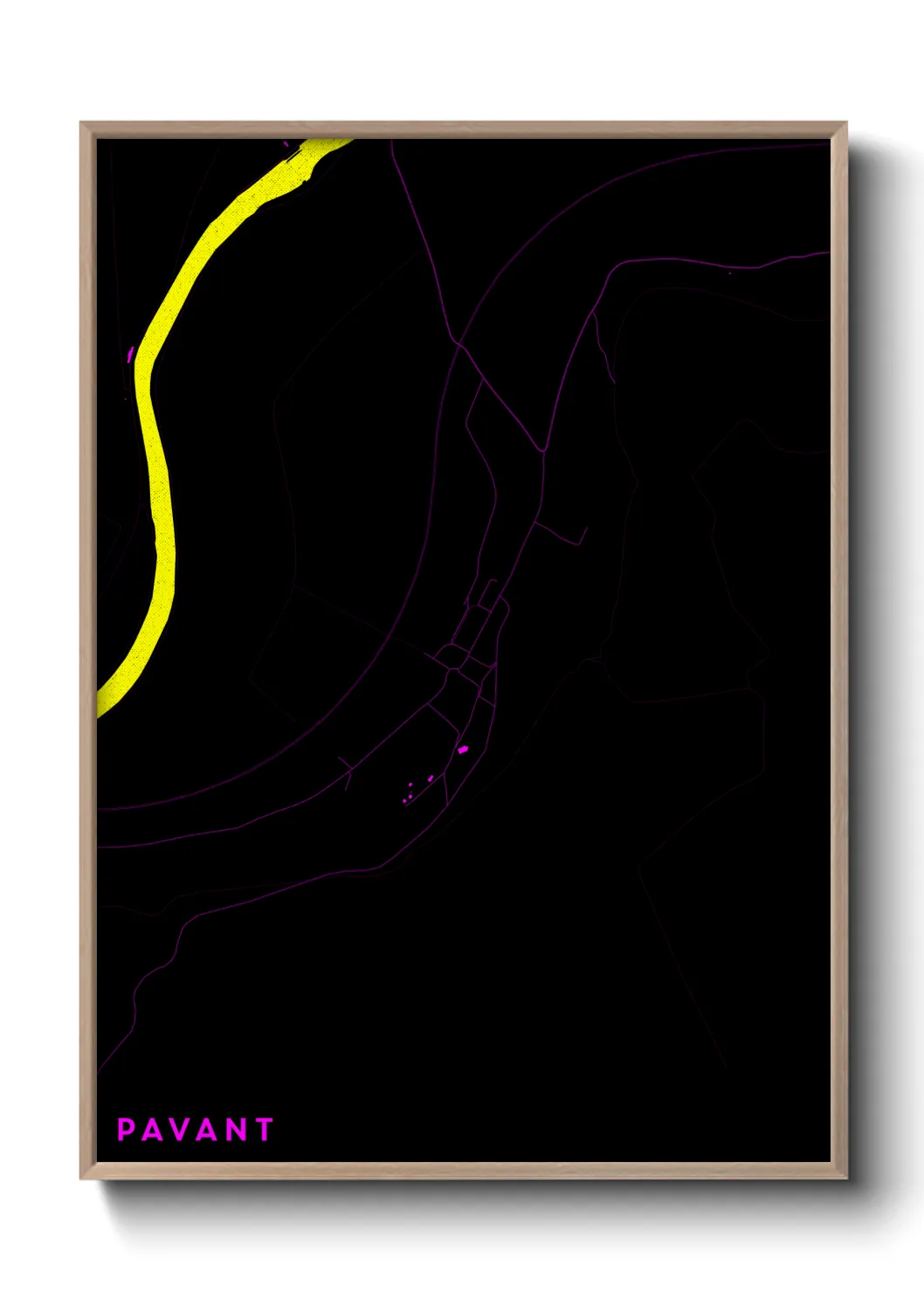 Une affiche de carte sur Pavant