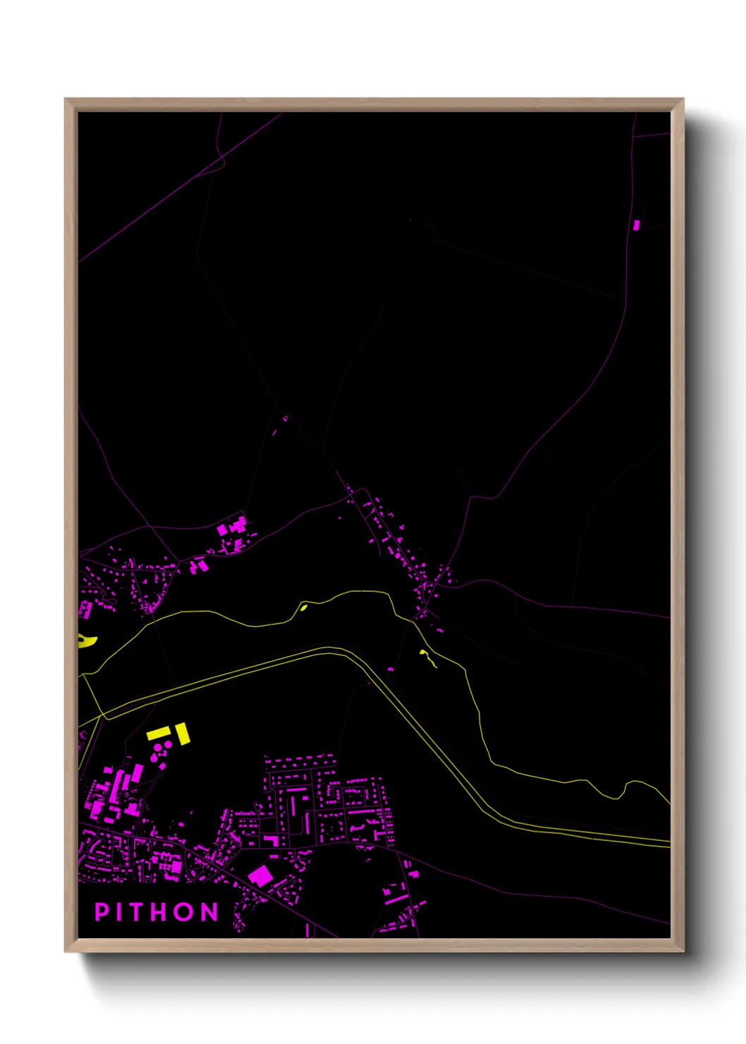 Une affiche de carte sur Pithon