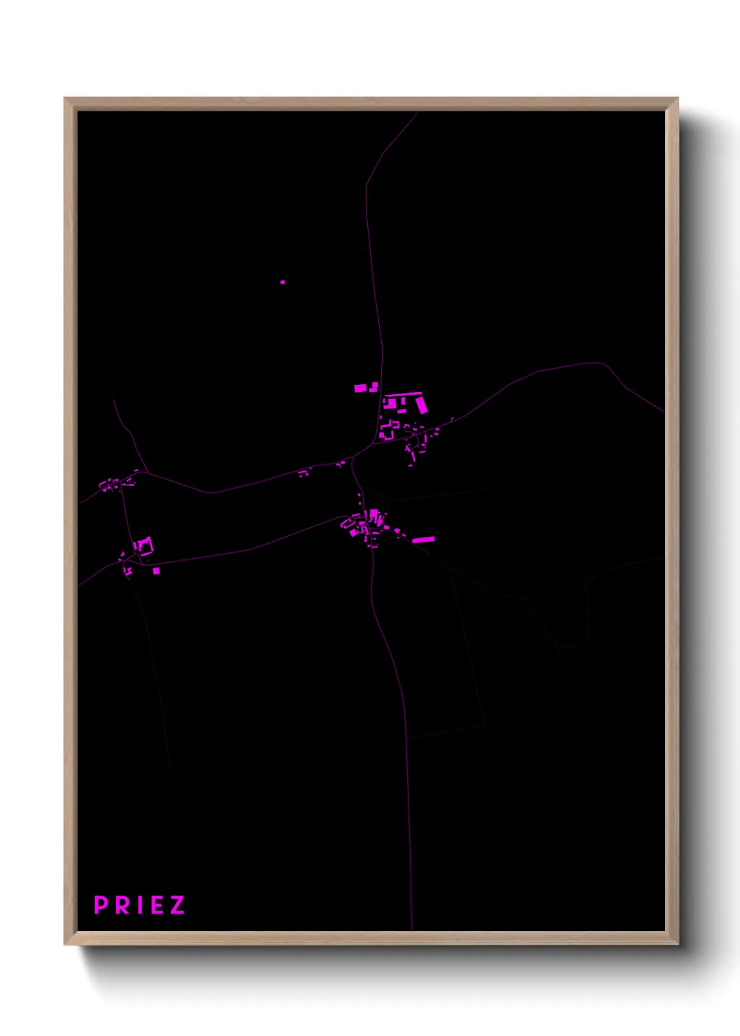 Une affiche de carte sur Priez