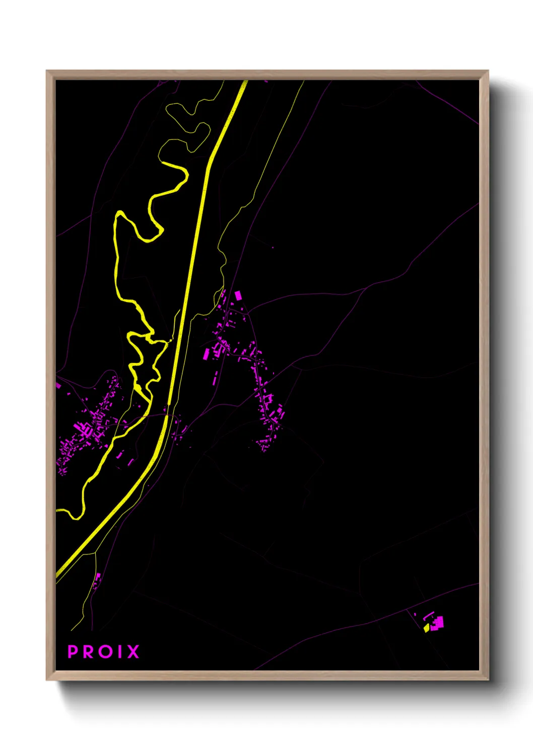 Une affiche de carte sur Proix