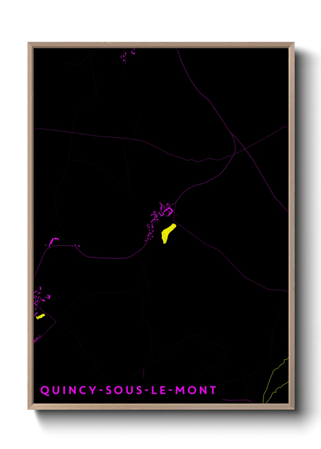 Une affiche de carte sur Quincy-sous-le-Mont