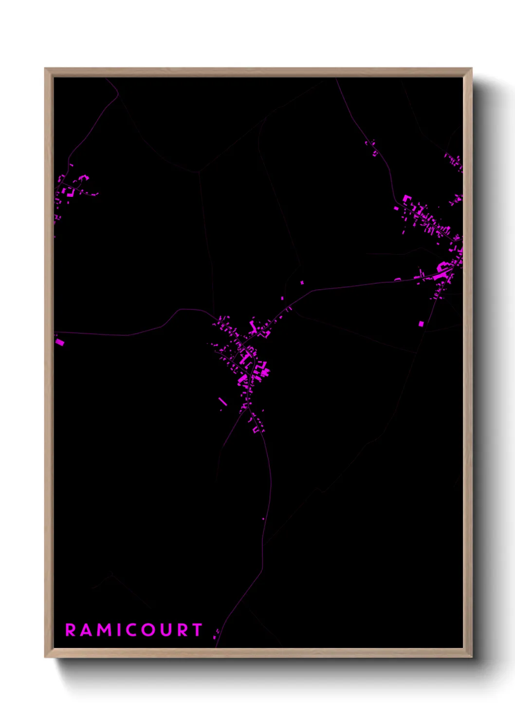 Une affiche de carte sur Ramicourt