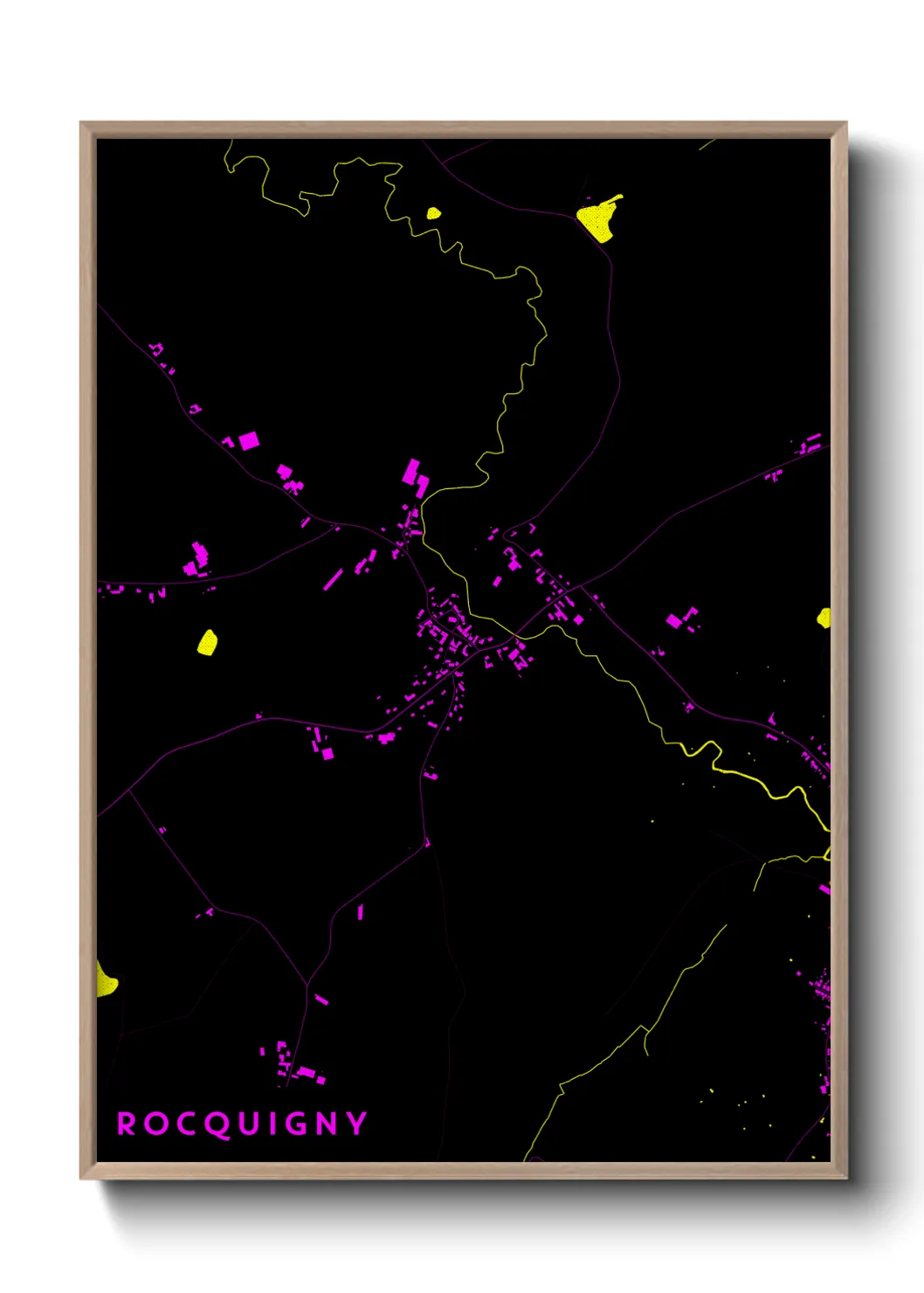 Une affiche de carte sur Rocquigny
