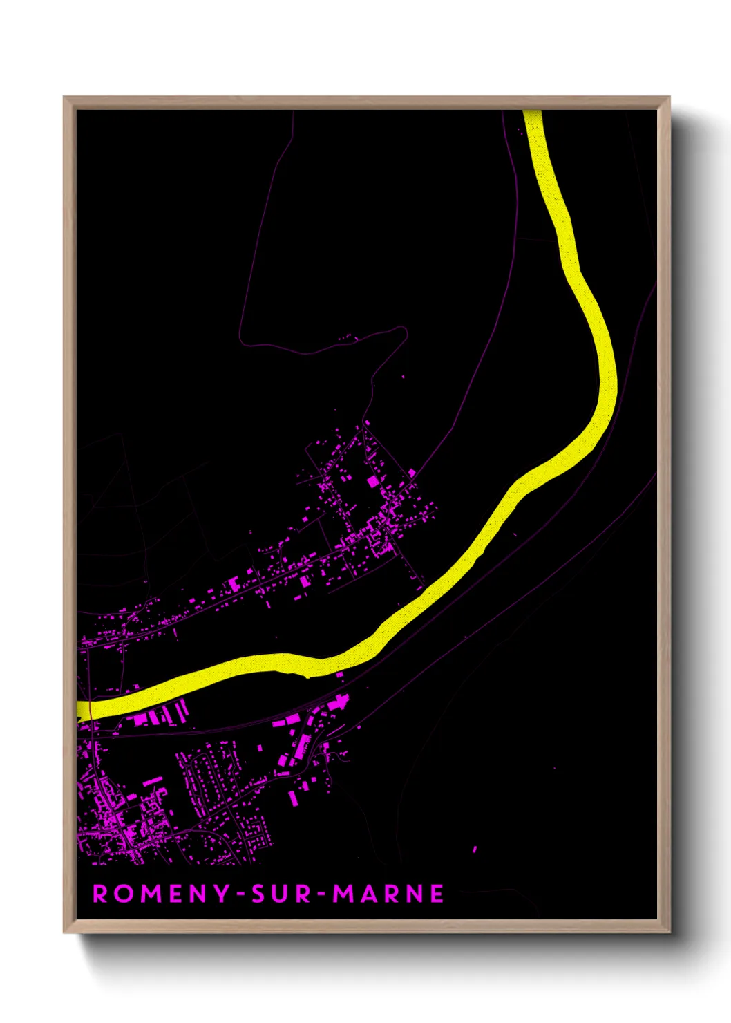 Une affiche de carte sur Romeny-sur-Marne