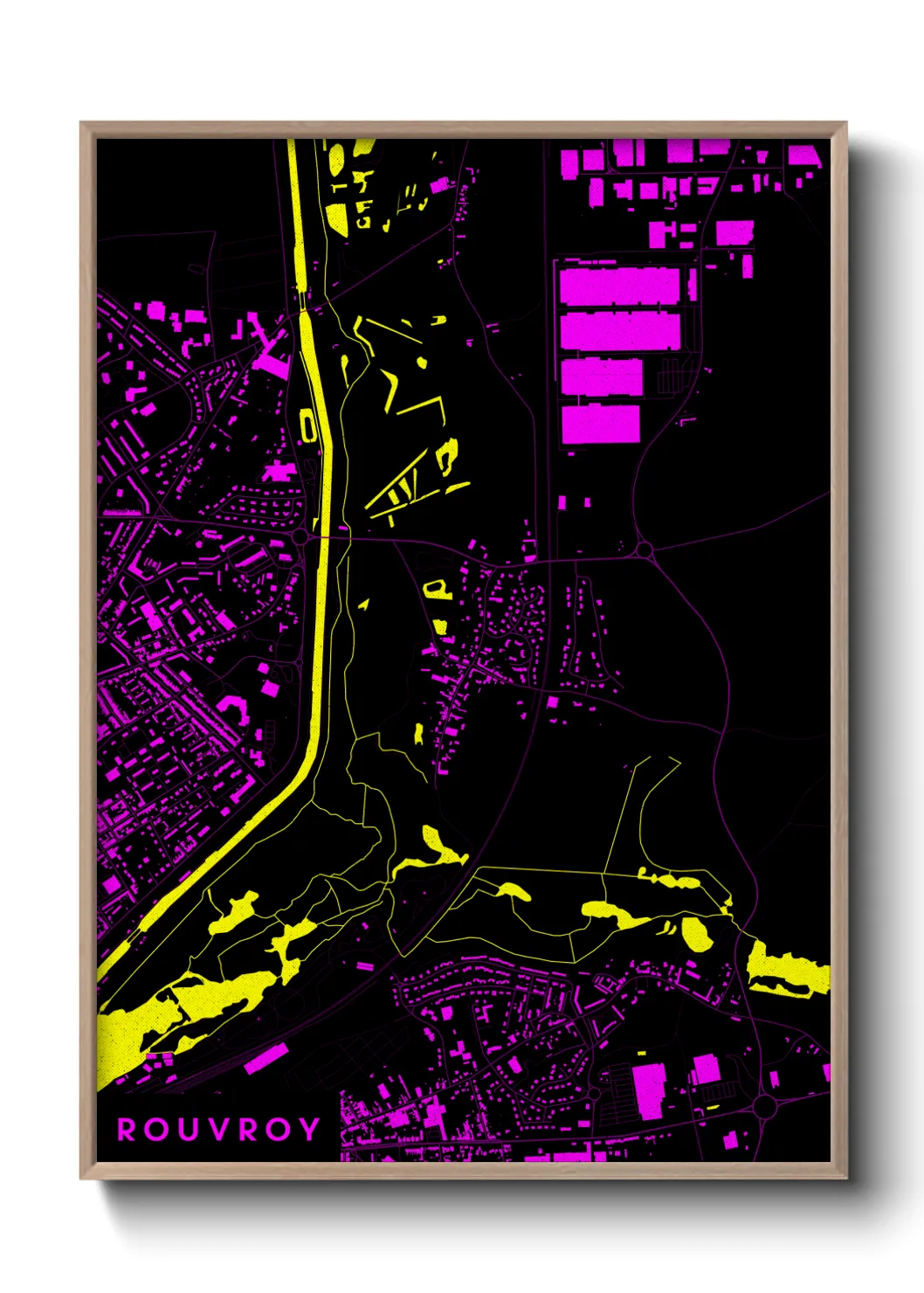 Une affiche de carte sur Rouvroy