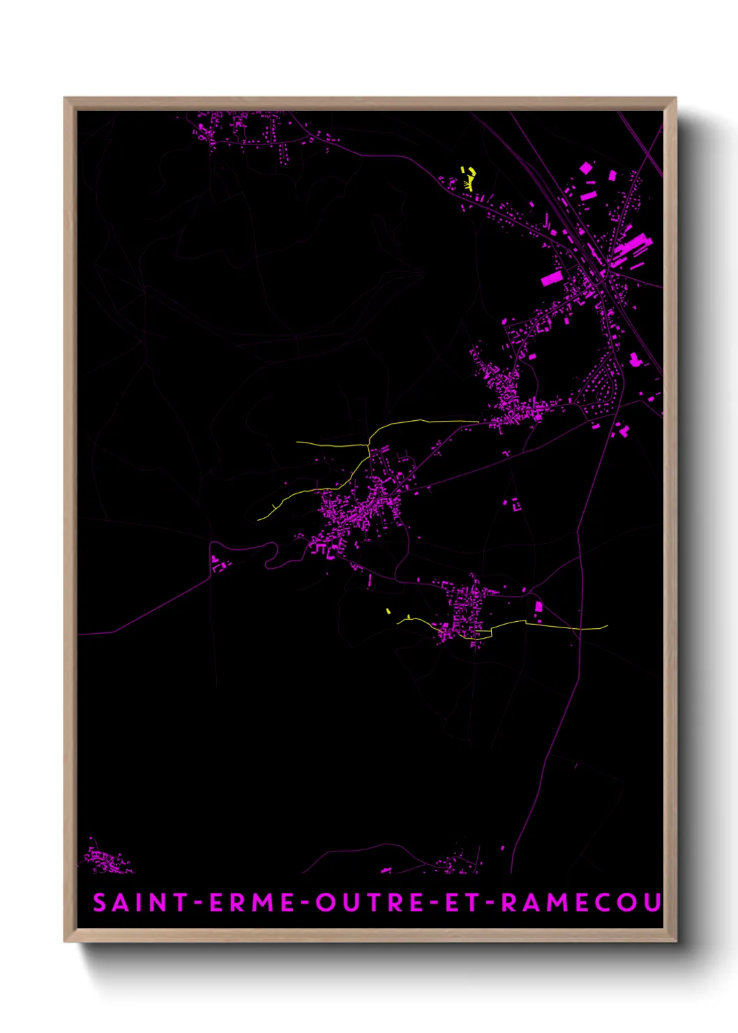 Une affiche de carte sur Saint-Erme-Outre-et-Ramecourt