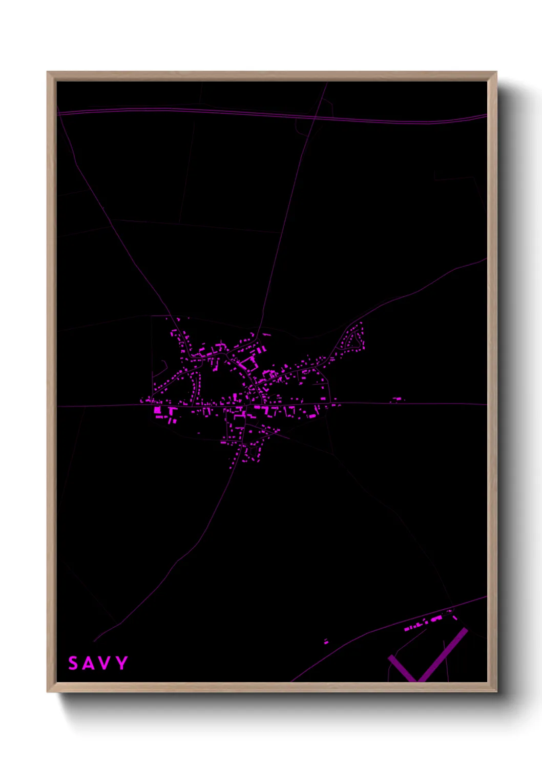 Une affiche de carte sur Savy