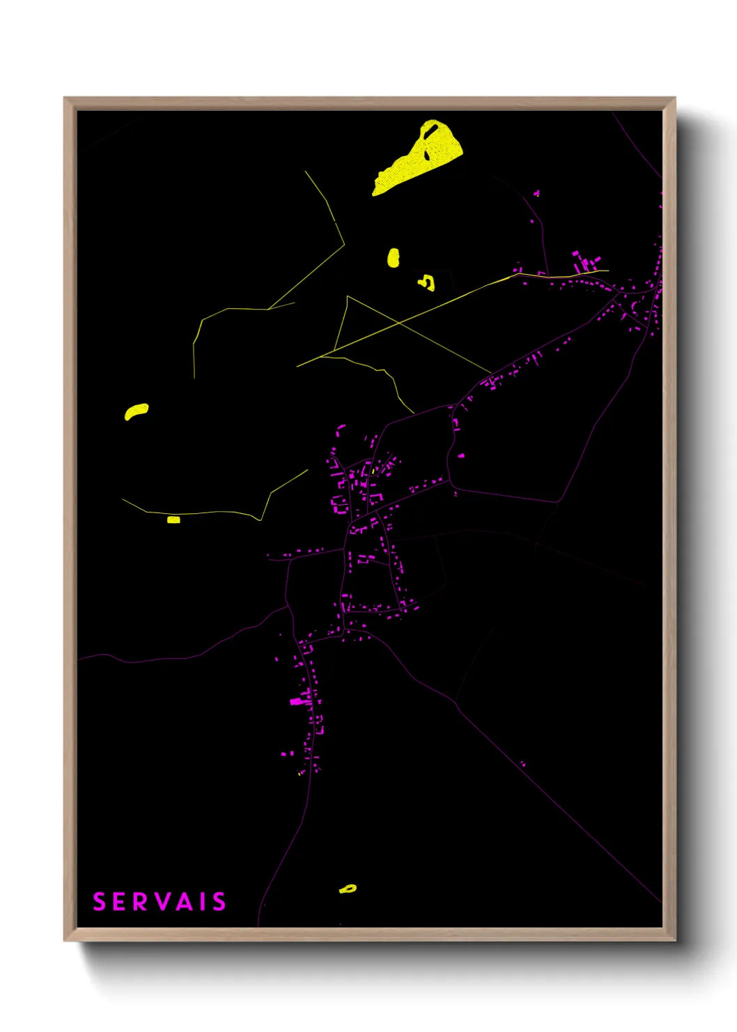 Une affiche de carte sur Servais