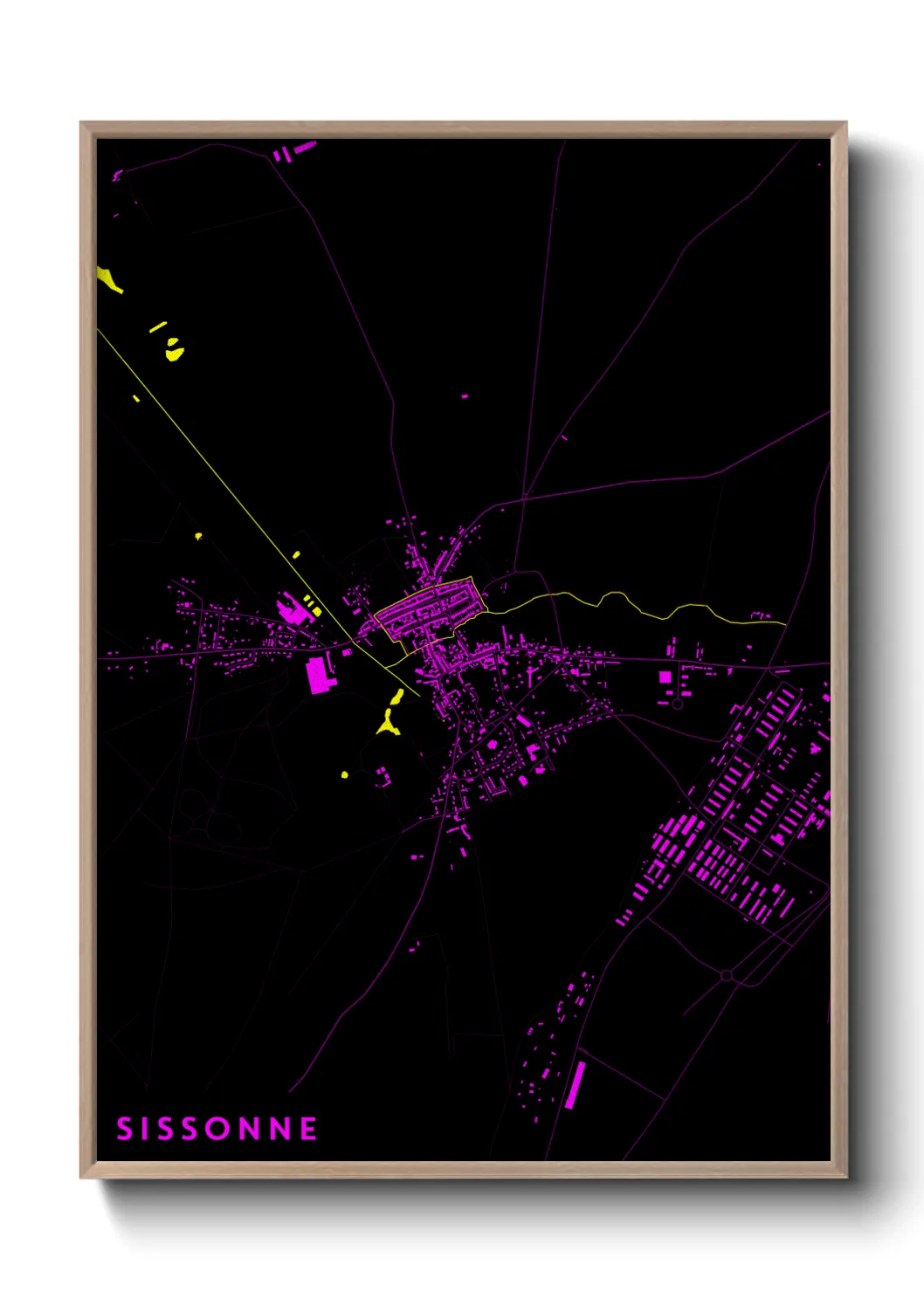 Une affiche de carte sur Sissonne