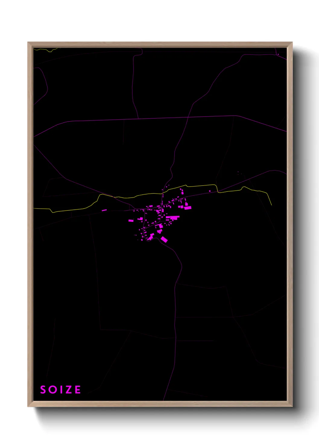 Une affiche de carte sur Soize
