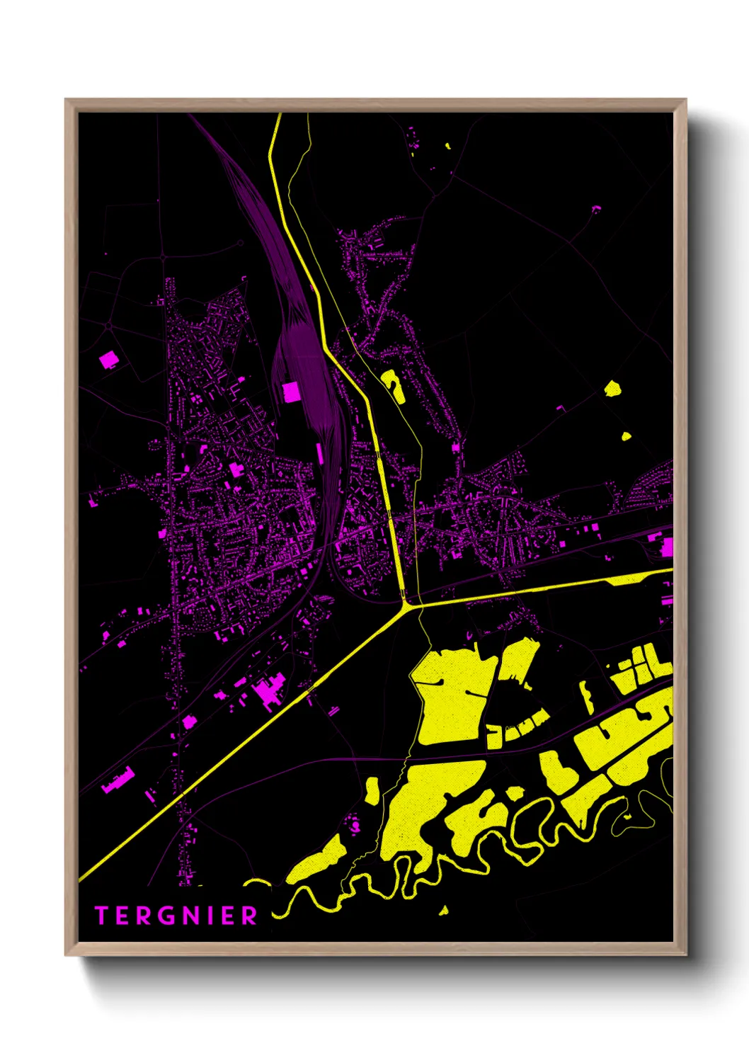 Une affiche de carte sur Tergnier