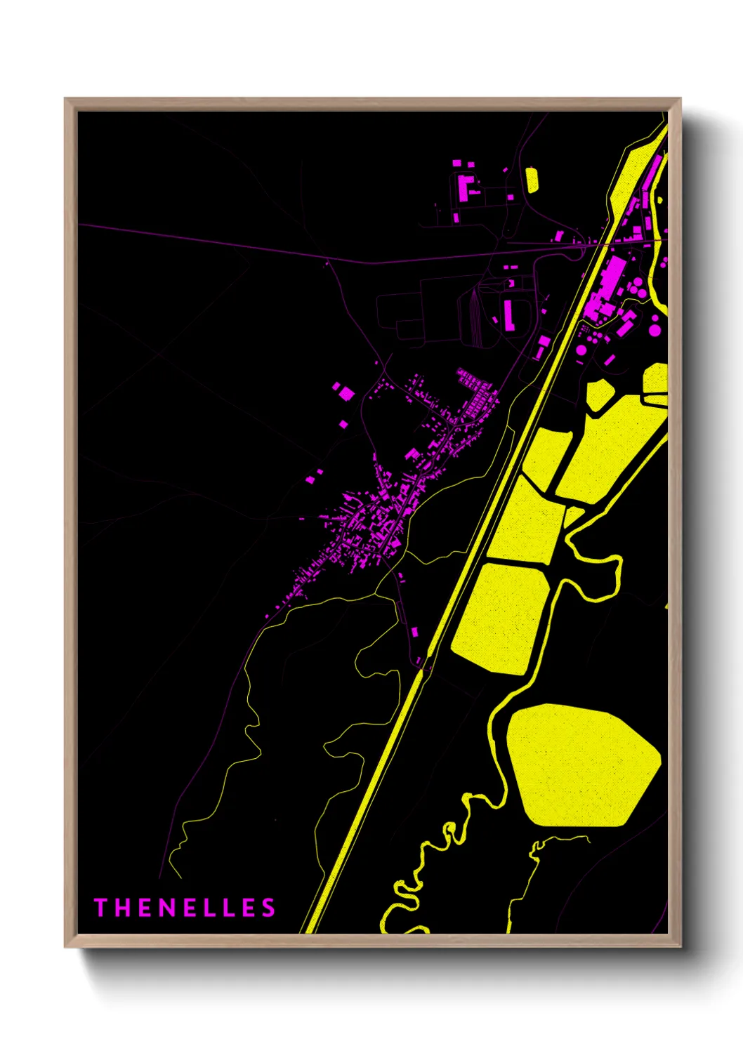 Une affiche de carte sur Thenelles