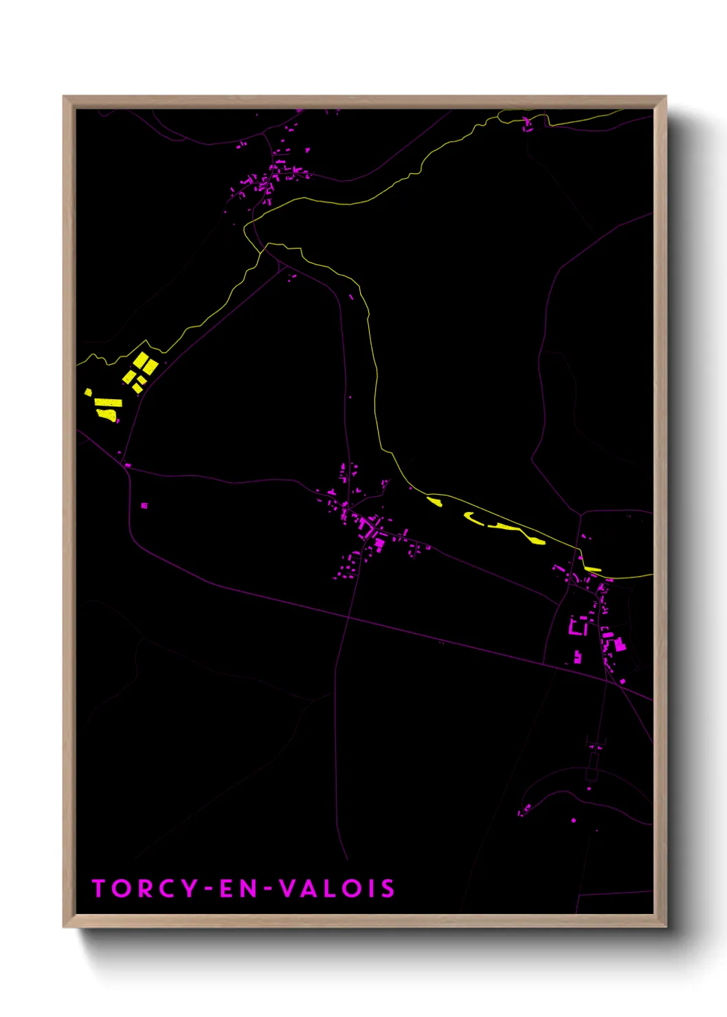 Une affiche de carte sur Torcy-en-Valois