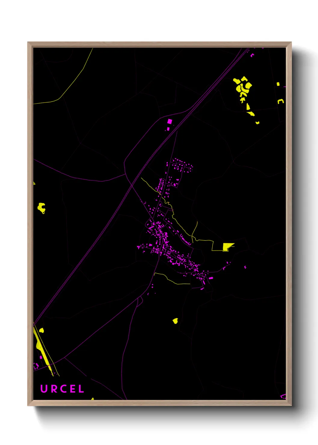 Une affiche de carte sur Urcel