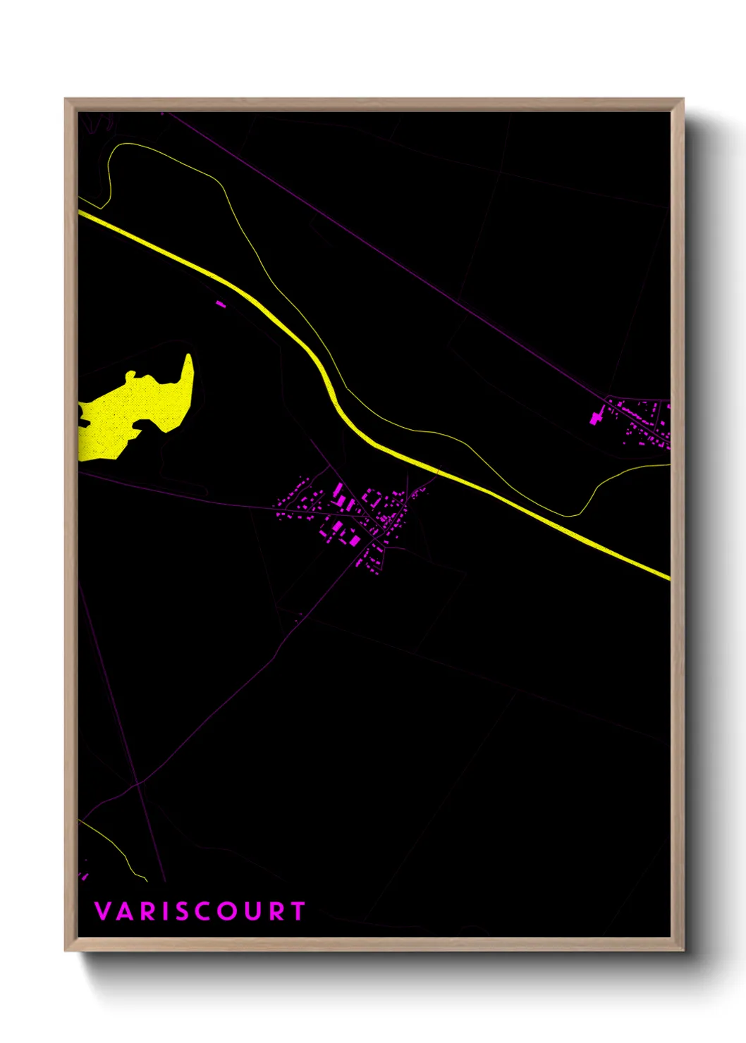 Une affiche de carte sur Variscourt