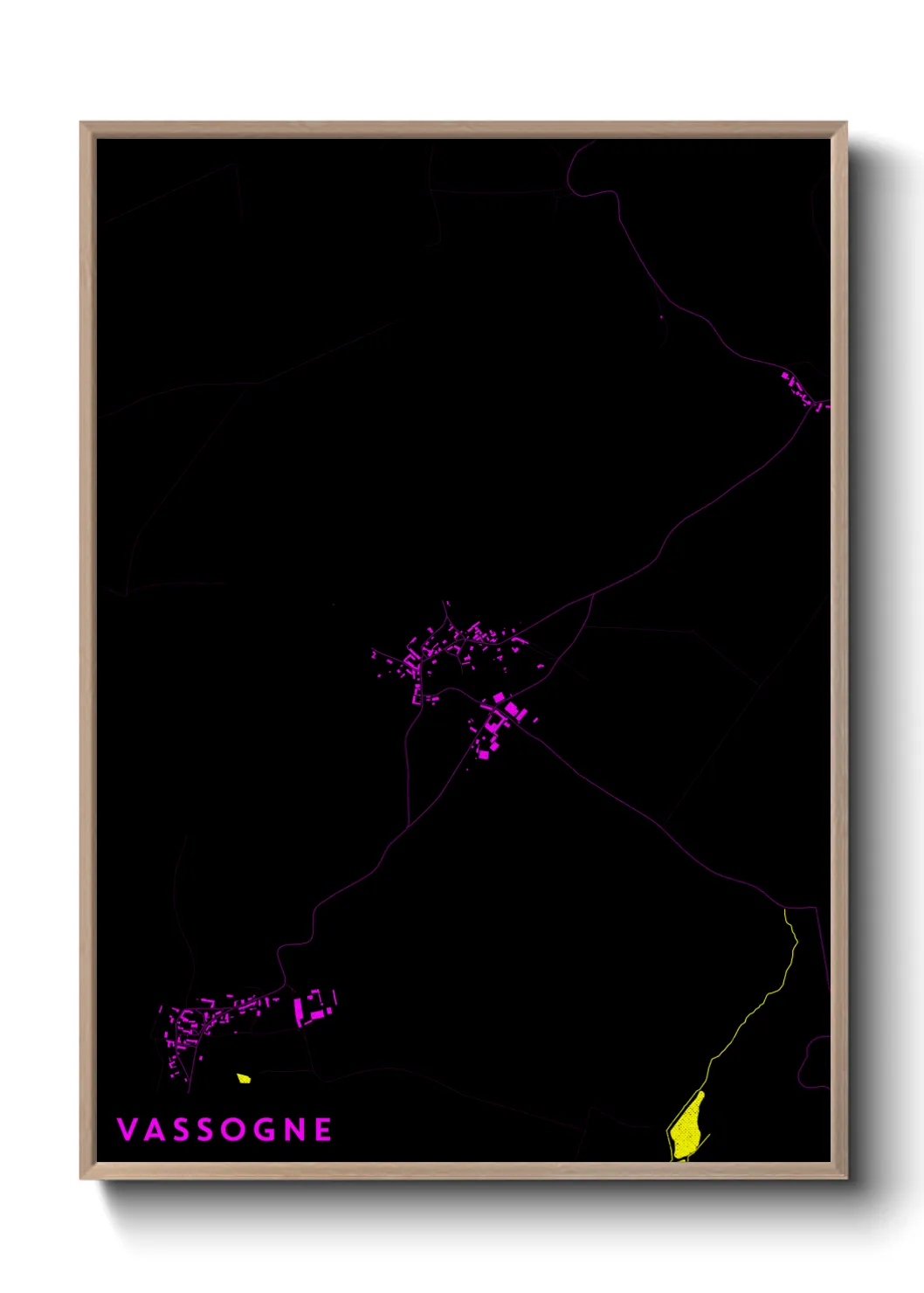 Une affiche de carte sur Vassogne