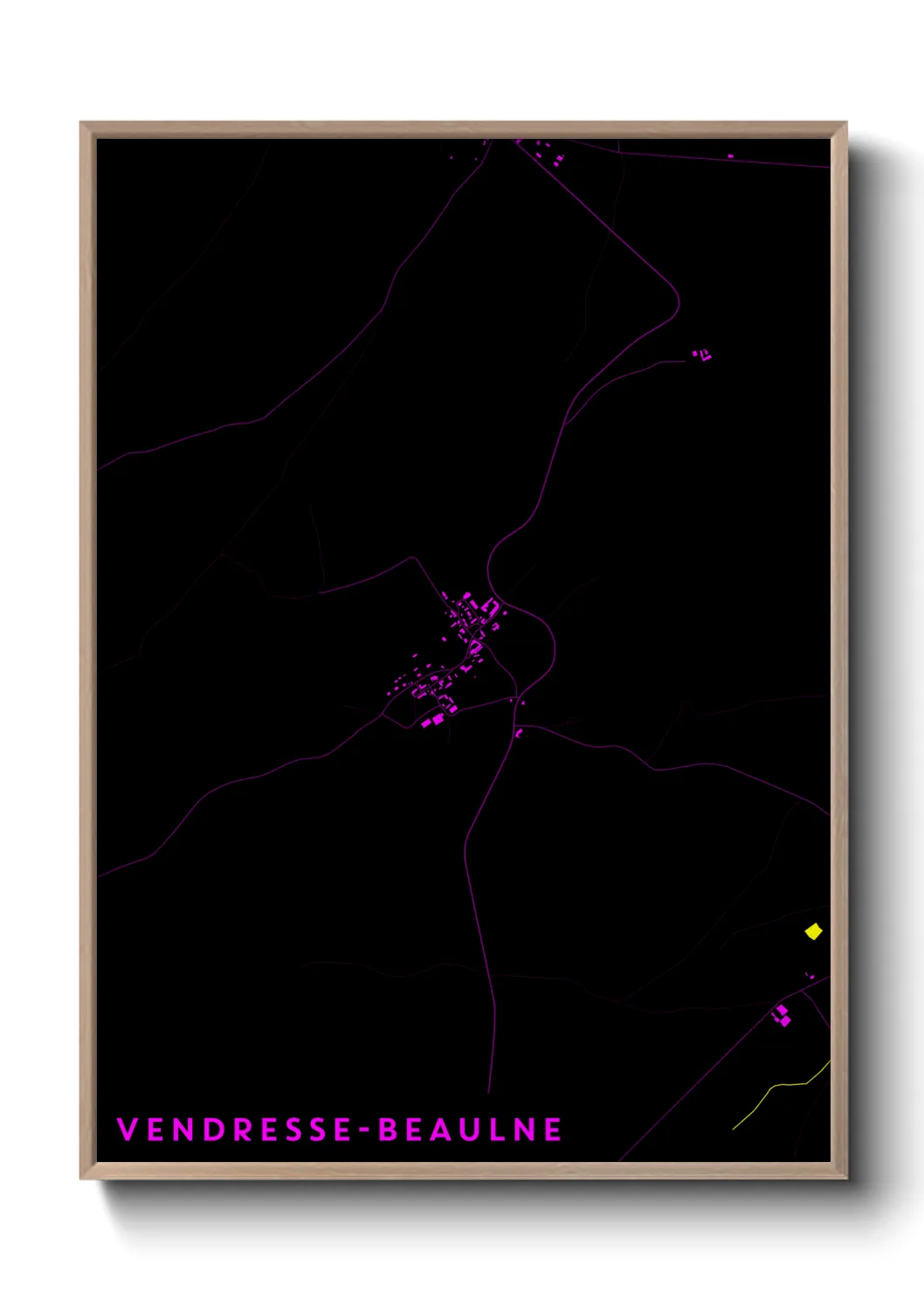 Une affiche de carte sur Vendresse-Beaulne