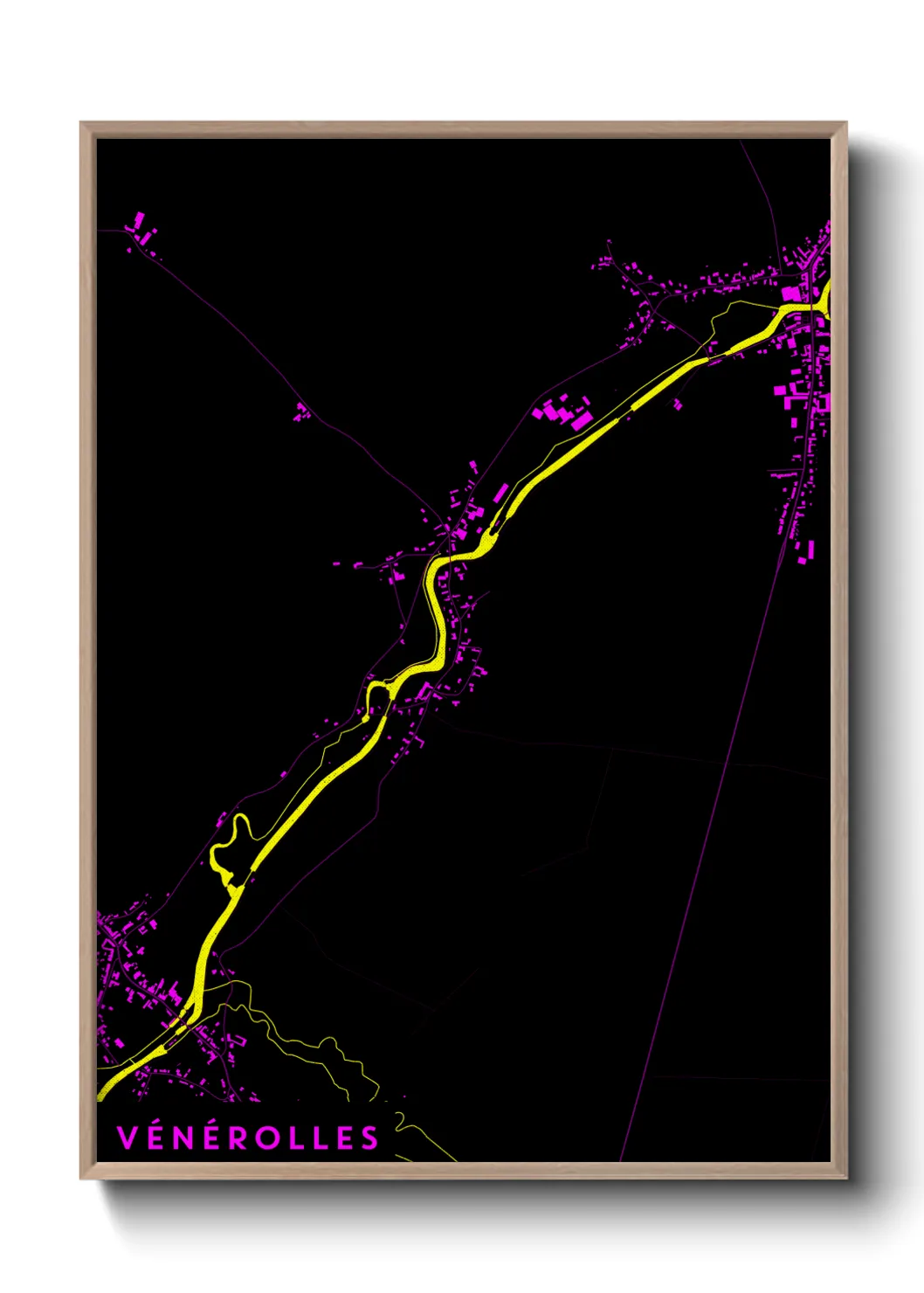 Une affiche de carte sur Vénérolles