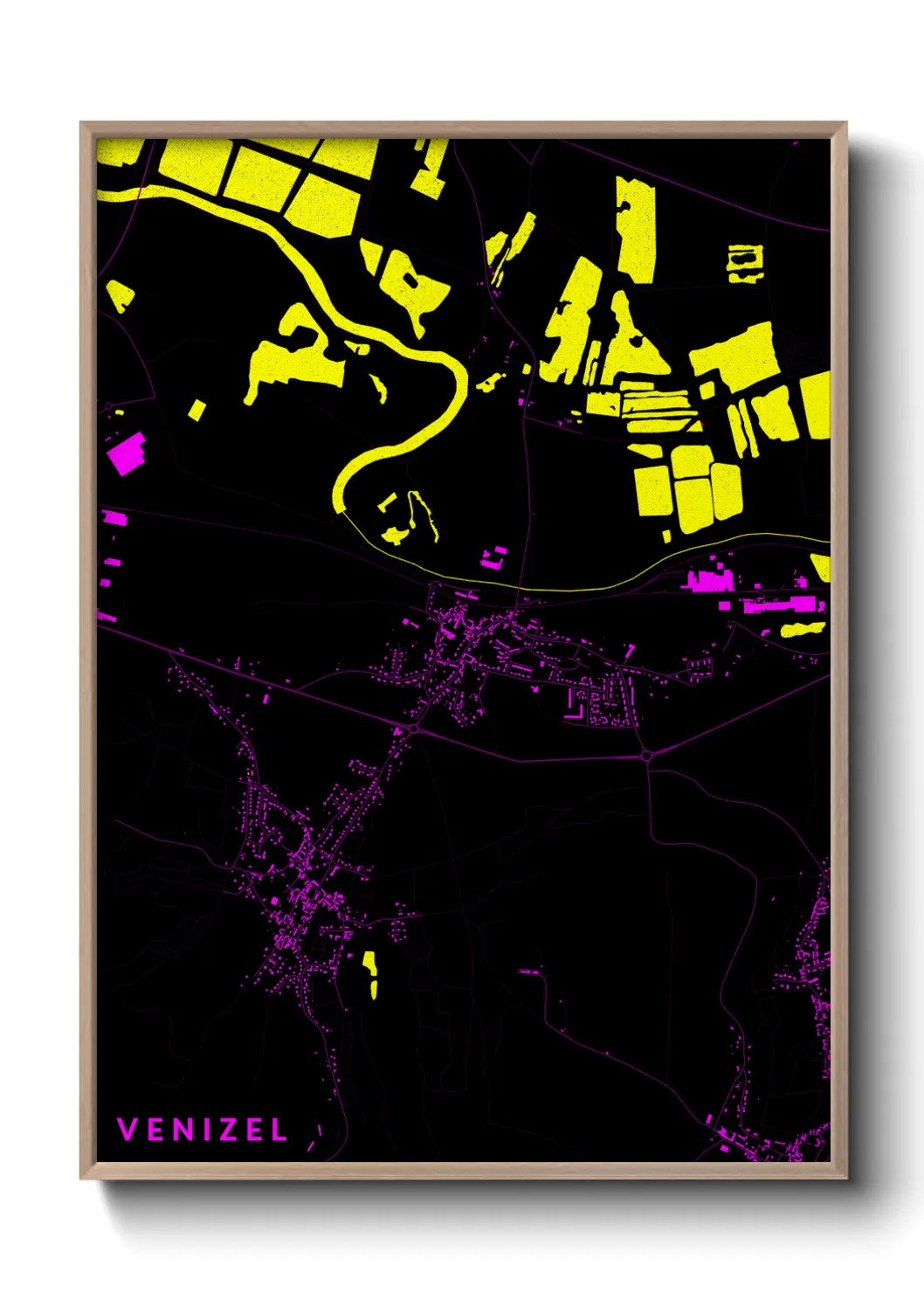 Une affiche de carte sur Venizel