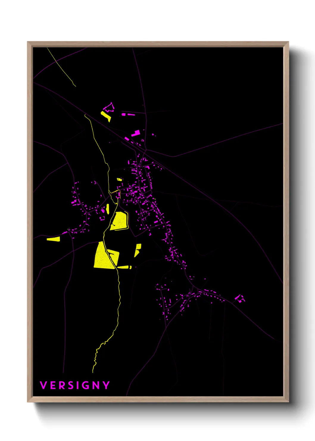 Une affiche de carte sur Versigny