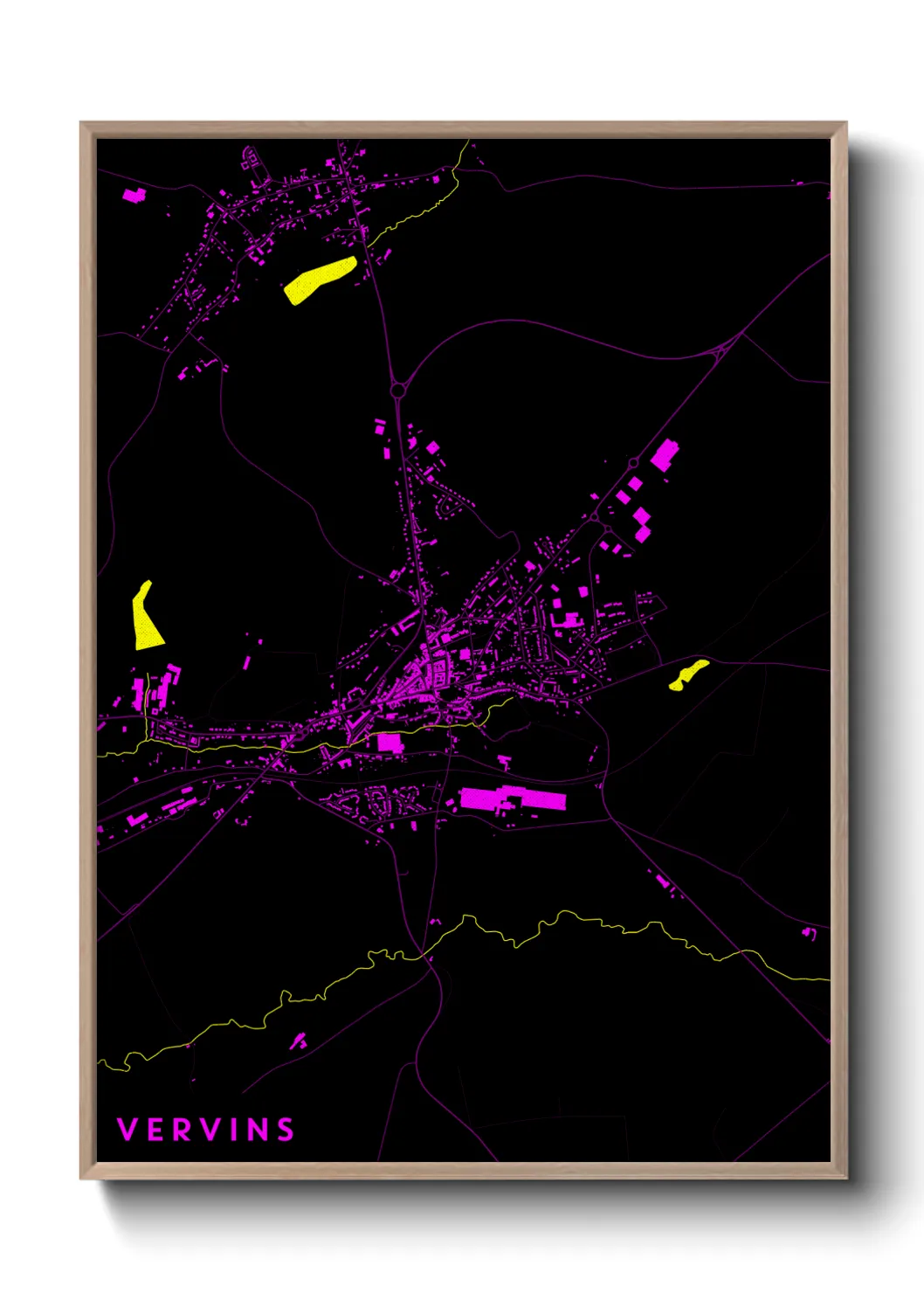 Une affiche de carte sur Vervins